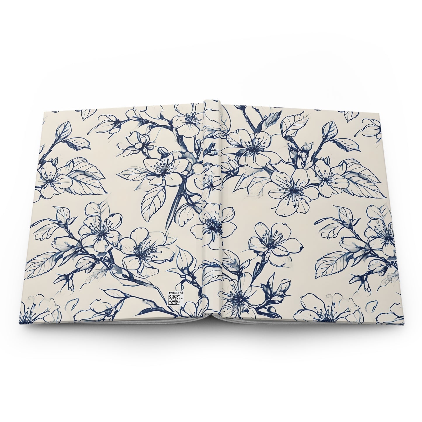 Open Blossom Sketch journal showing full artwork across inside cover