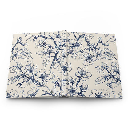 Open Blossom Sketch journal showing full artwork across inside cover