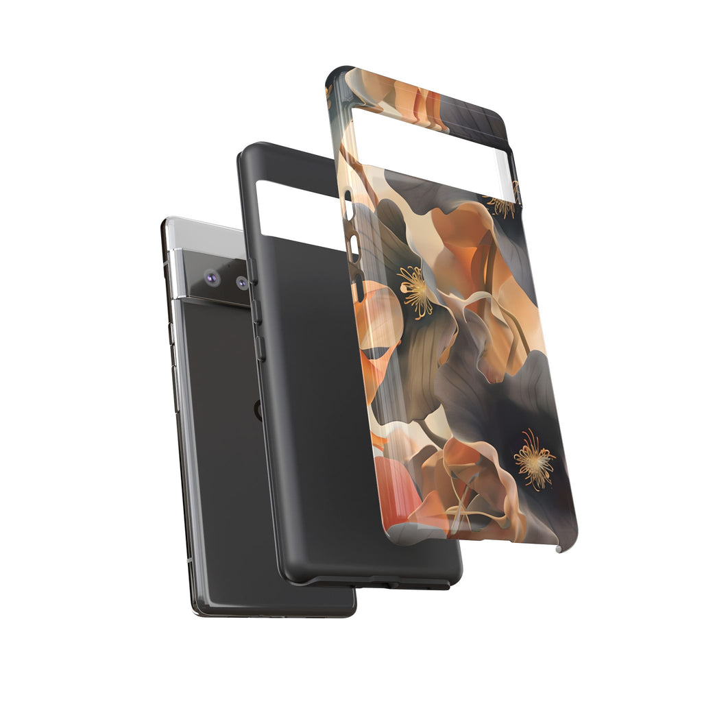 Autumn Ember - Moody Floral Art Google Pixel 6 Pro Tough Phone Case - Warm Earthy Botanical Design