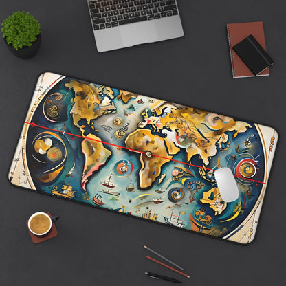 Celestial Map Desk Mat - Premium Office Desk Pad, 3 Sizes Available, Artistic Workspace Protection