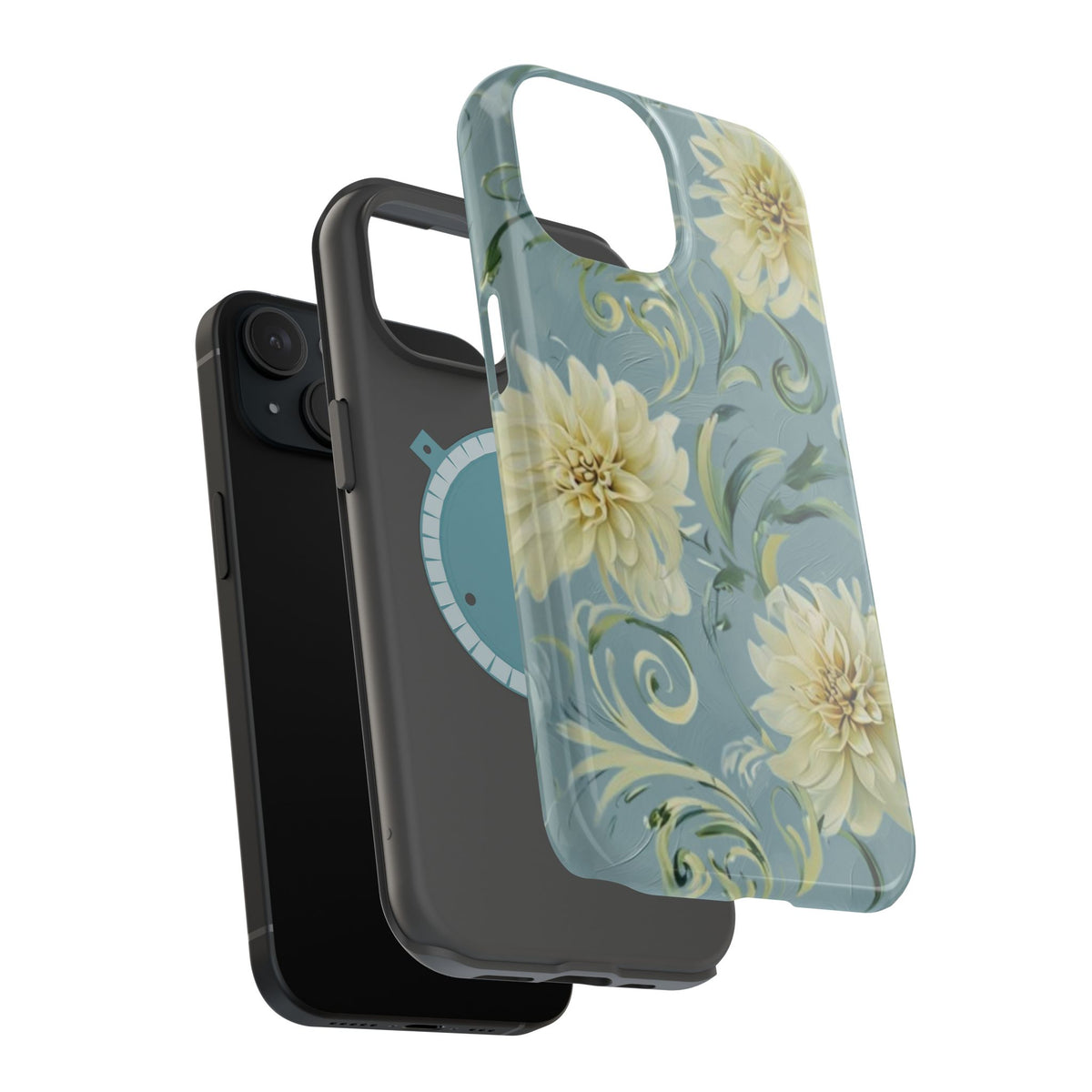 Golden Dahlia Trio iPhone MagSafe Case