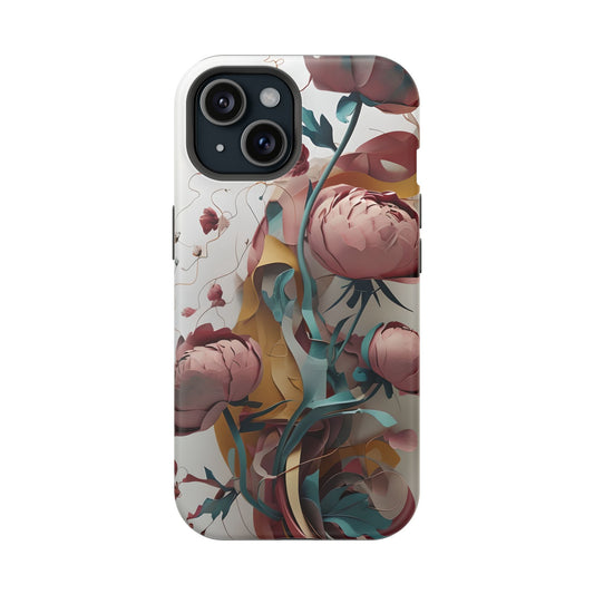 Blushing Peony Veil iPhone MagSafe Case