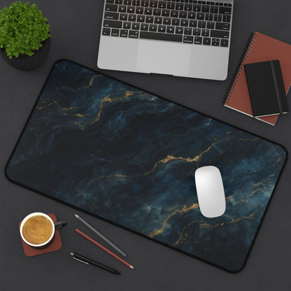 Midnight Marble Desk Mat - Premium Office Desk Pad, 3 Sizes Available, Artistic Workspace Protection