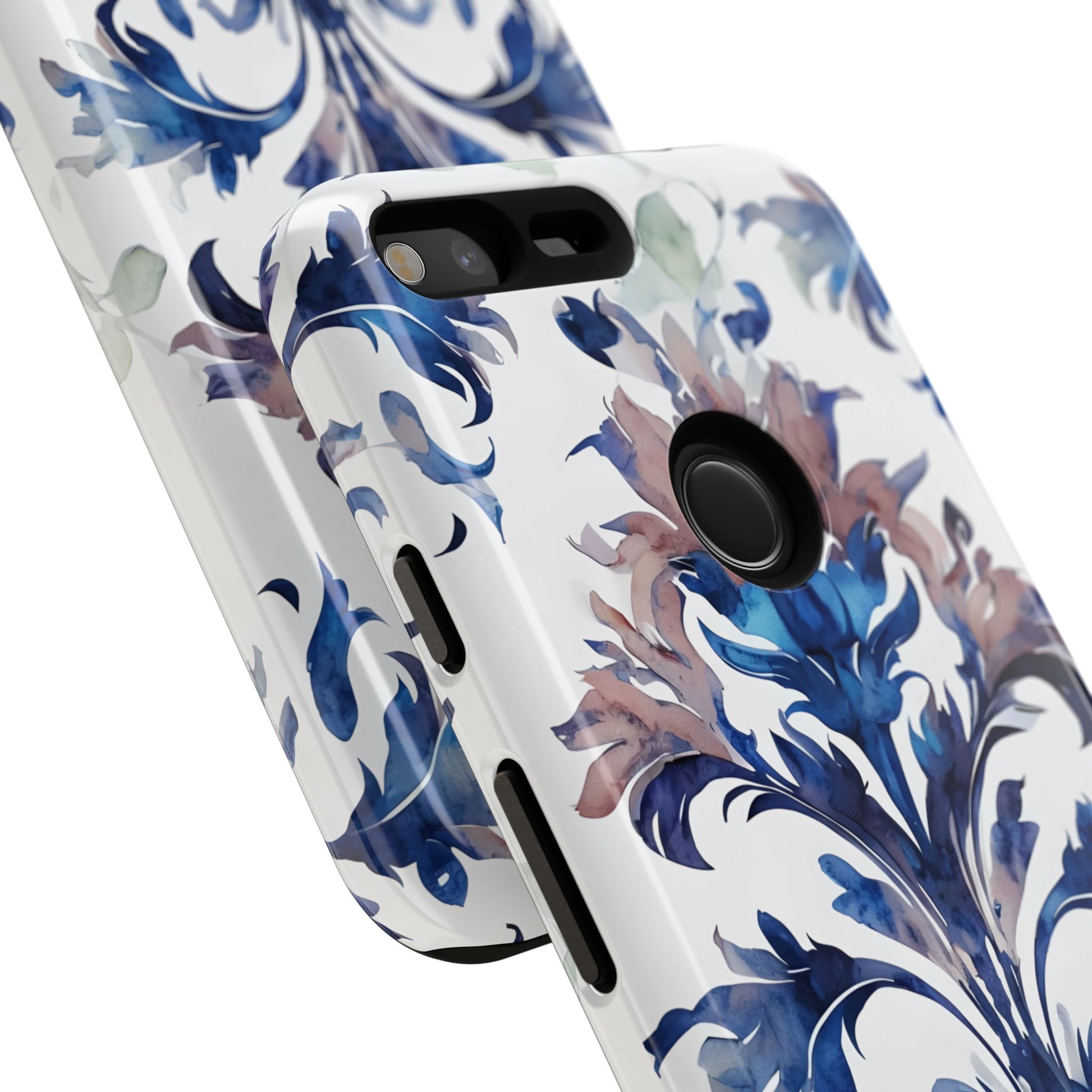 Delft Reverie - Elegant Blue & White Google Pixel XL Tough Phone Case - Dutch Delftware-Inspired Floral Design