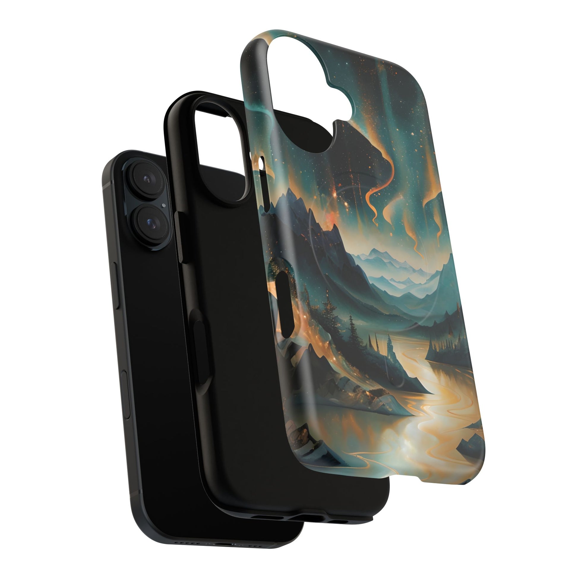 Aurora Dreamscape iPhone 16 Case - Northern Lights Art, MagSafe, Tough Protection