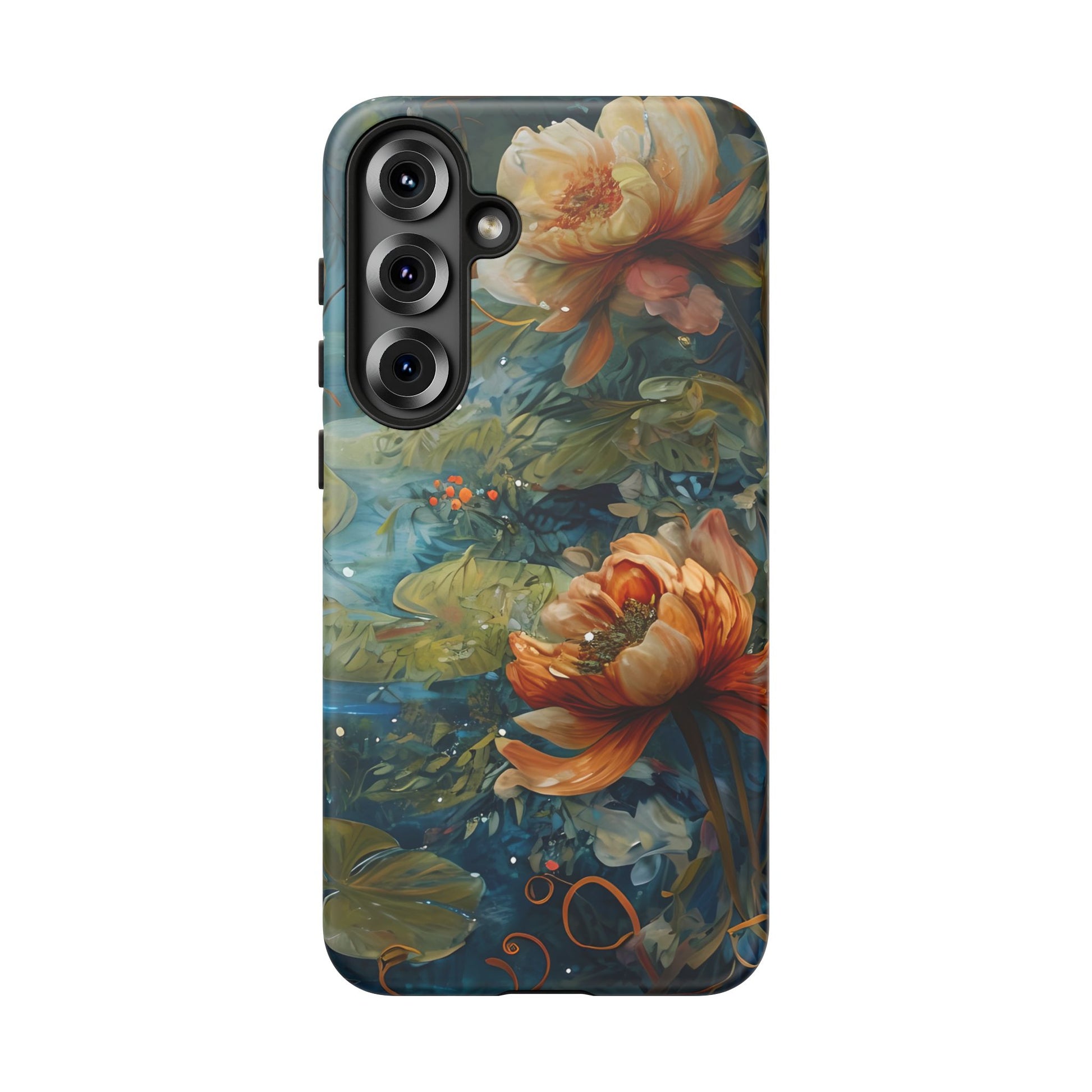 Waterlily Nocturne Samsung Galaxy S25 Plus Case - Artistic Mountain Lake Design, Nature-Inspired Protective Cover, Elegant Gift for Outdoor Lovers