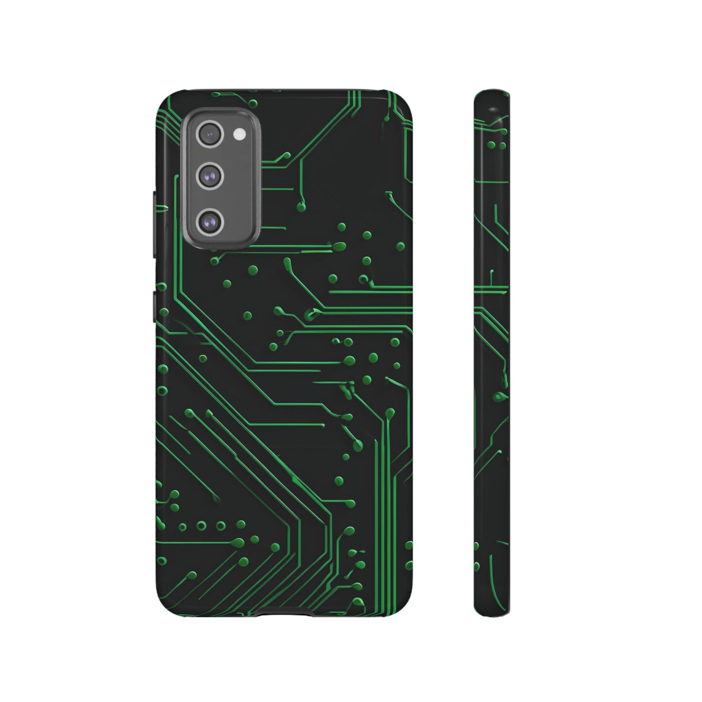 Green Circuit Grid Samsung Case
