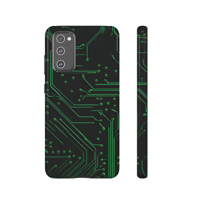 Green Circuit Grid Samsung Case