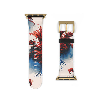Crimson Plume Apple Watch Band Strap - Ethereal design