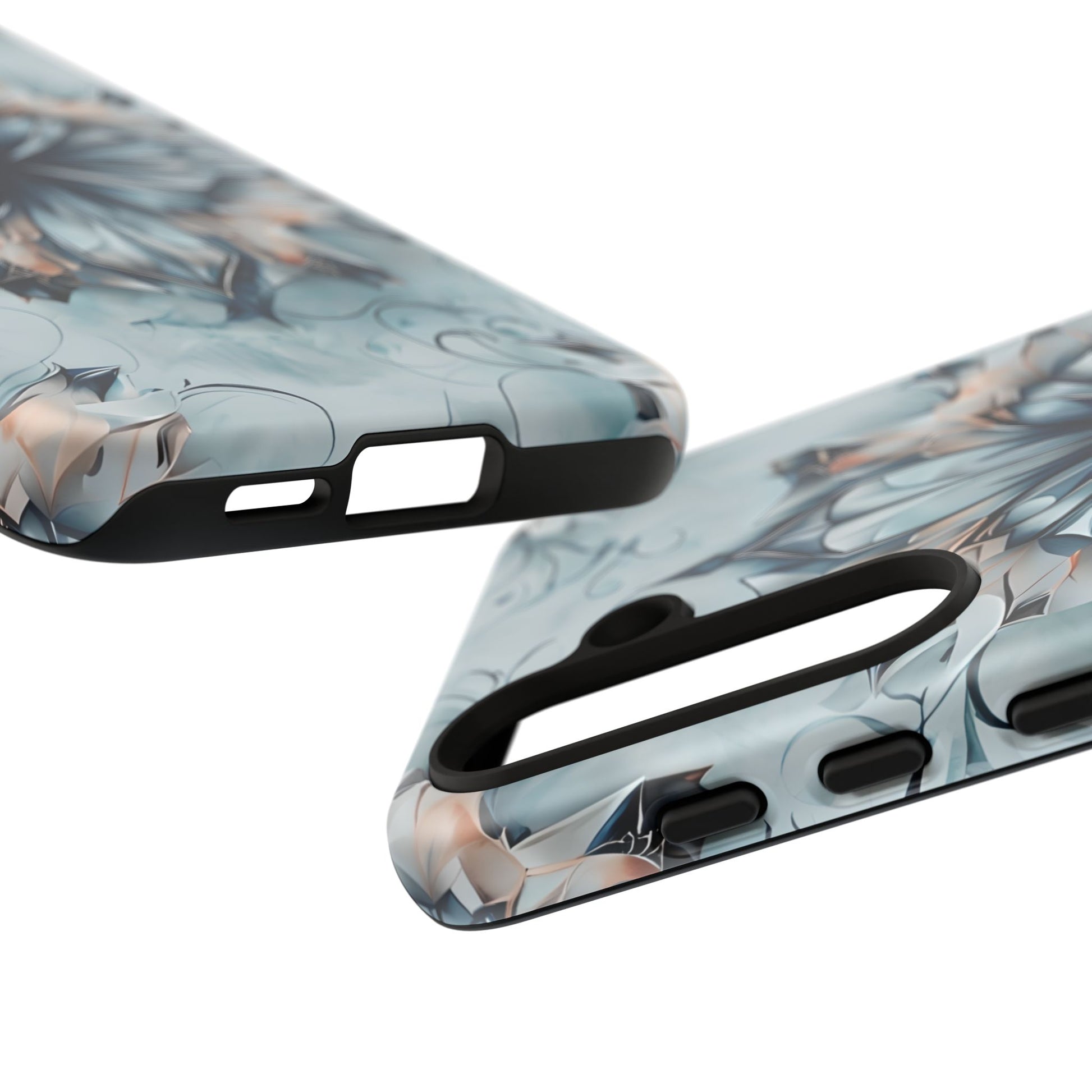 Indigo Mirage - Artistic Kaleidoscope Collection Artistic Floral - Samsung Galaxy S24 Tough Phone Case - Bold Indigo Symmetrical Design