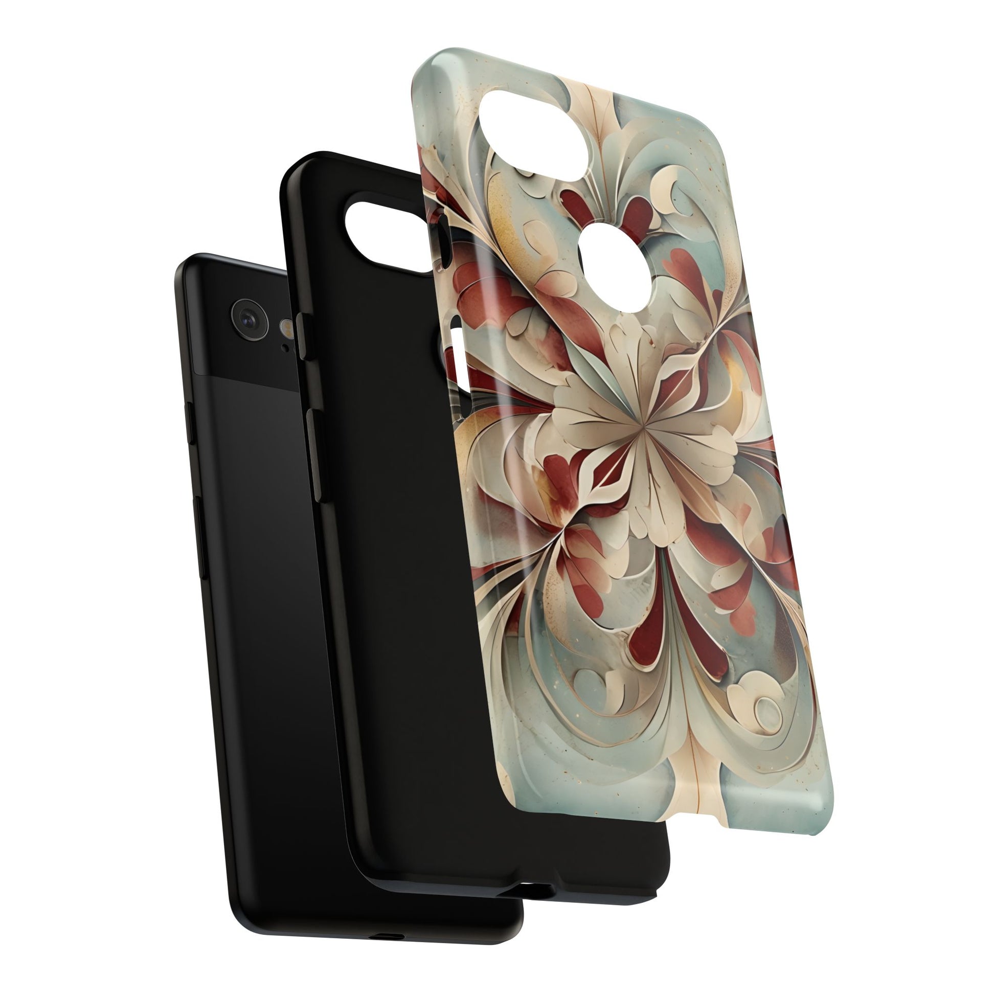 Vintage Baroque Blossom - Ornate Floral Art Google Pixel 2XL Tough Phone Case - Elegant Baroque-Inspired Design