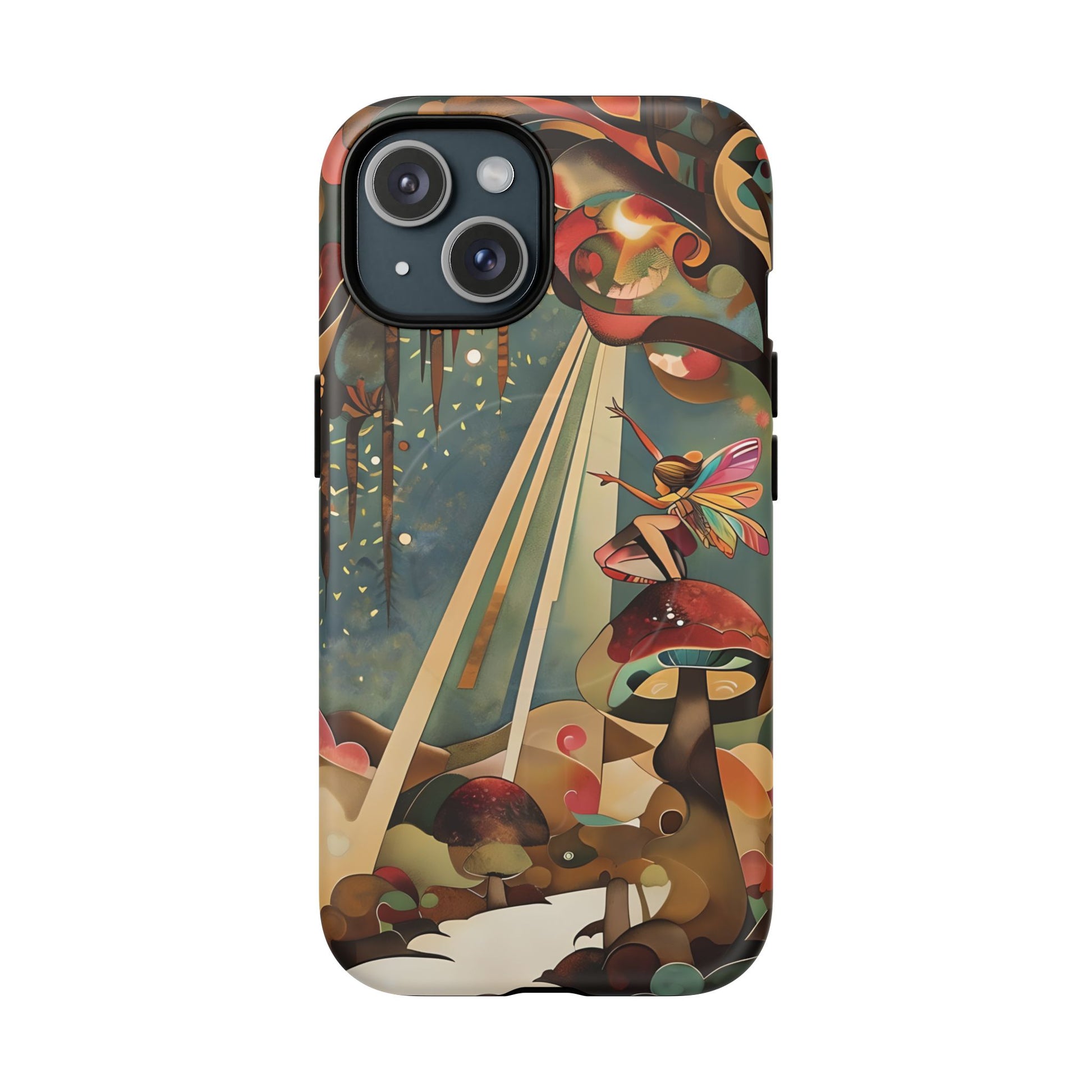 Enchanted Orchard iPhone 15 - Artistic Fairy Tale cover - MagSafe Compatible - Premium Drop Protection