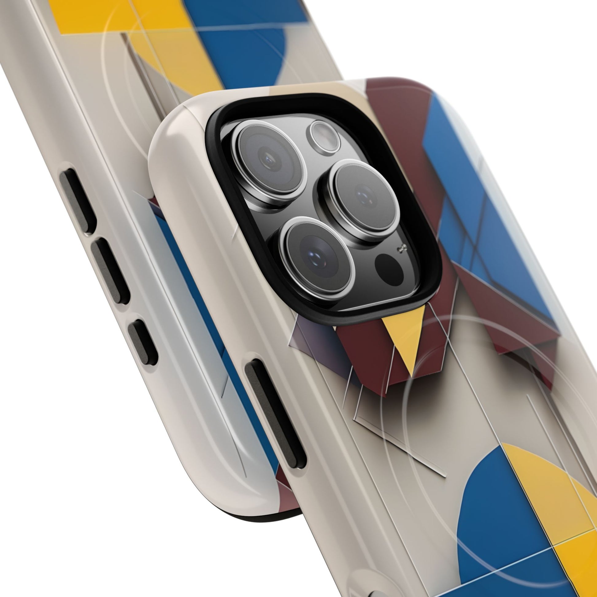 Chromatic Construct iPhone 16 Pro MagSafe Phone Case -Modern Geometrical Design, Primary Colors
