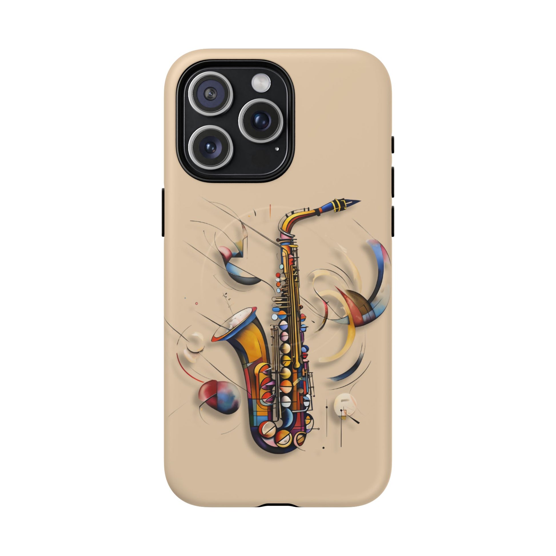 Brass Rhapsody Artistic Saxophone Music iPhone 15 Pro Max MagSafe Case