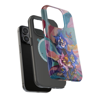 Blue Columbine Carnivale iPhone MagSafe Case