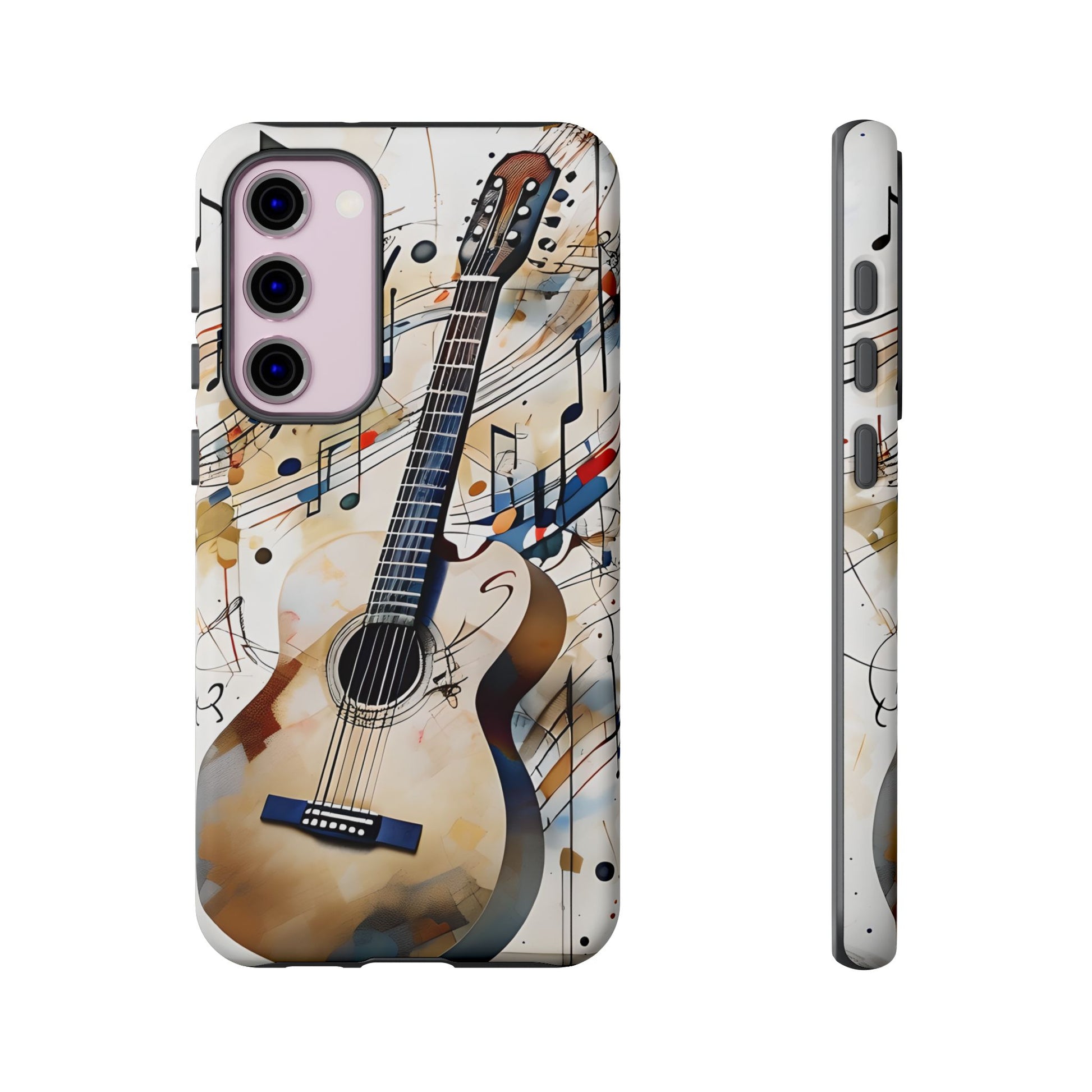 Strum and Flow Acoustic Guitar Art Tough Case for Samsung Galaxy S23 Plus - Shockproof Phone Cover