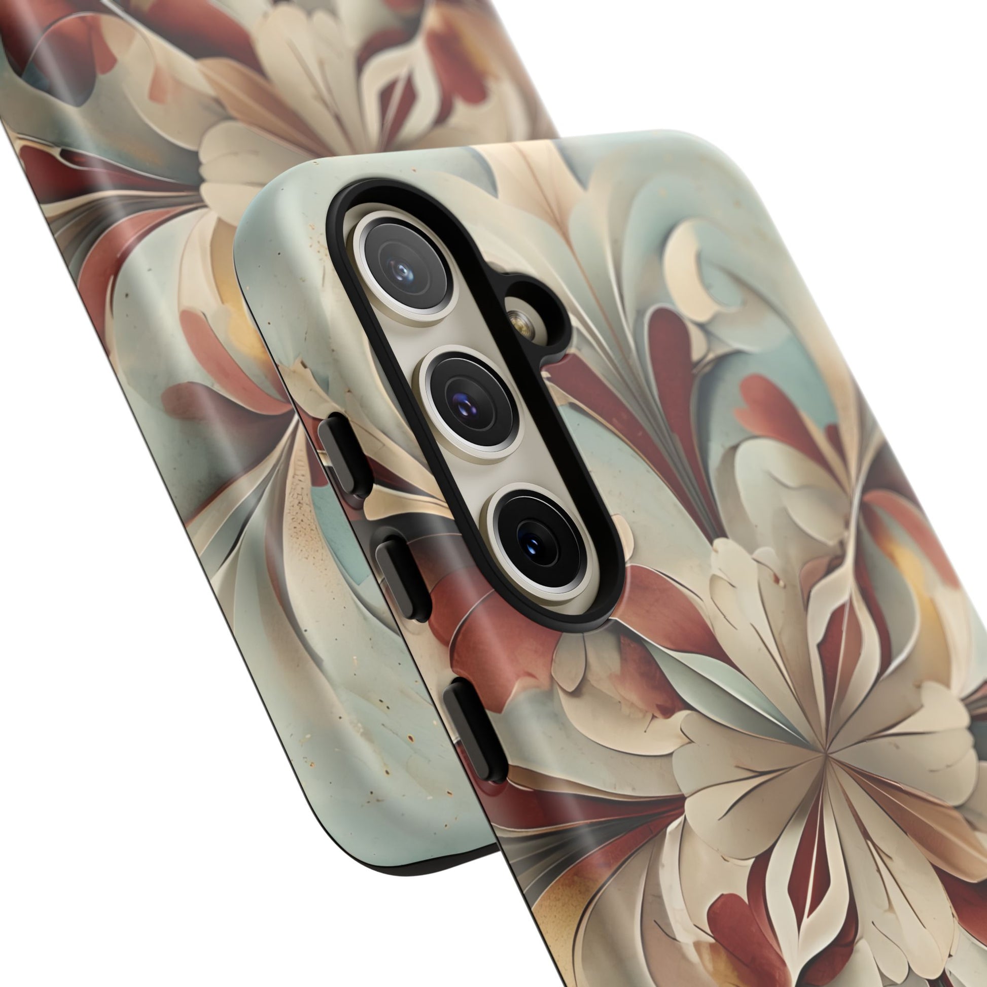 Vintage Baroque Blossom - Ornate Floral Art Samsung Galaxy S24 Plus Tough Phone Case - Elegant Baroque-Inspired Design