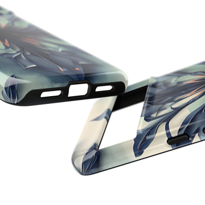Frosted Indigo Bloom indigo abstract flower pattern Google Pixel case camera bar detail