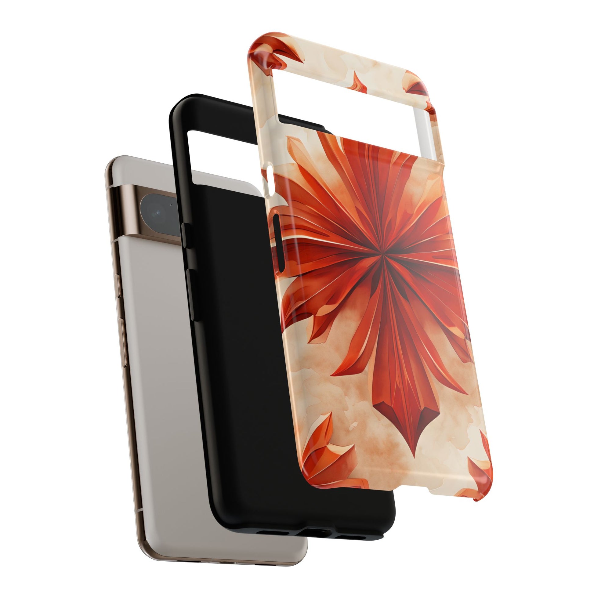 Sunset Fleur Google Pixel 8 Pro - Kaleidoscope Collection of MagSafe Compatible - Vibrant Sunset Flower Design