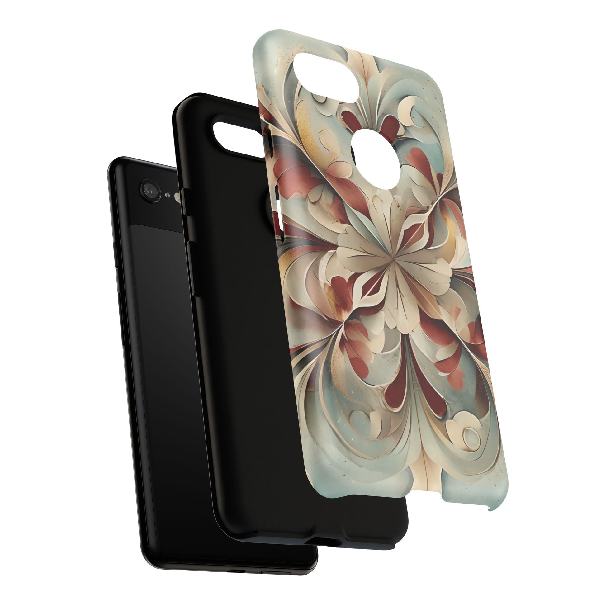 Vintage Baroque Blossom - Ornate Floral Art Google Pixel 3XL Tough Phone Case - Elegant Baroque-Inspired Design