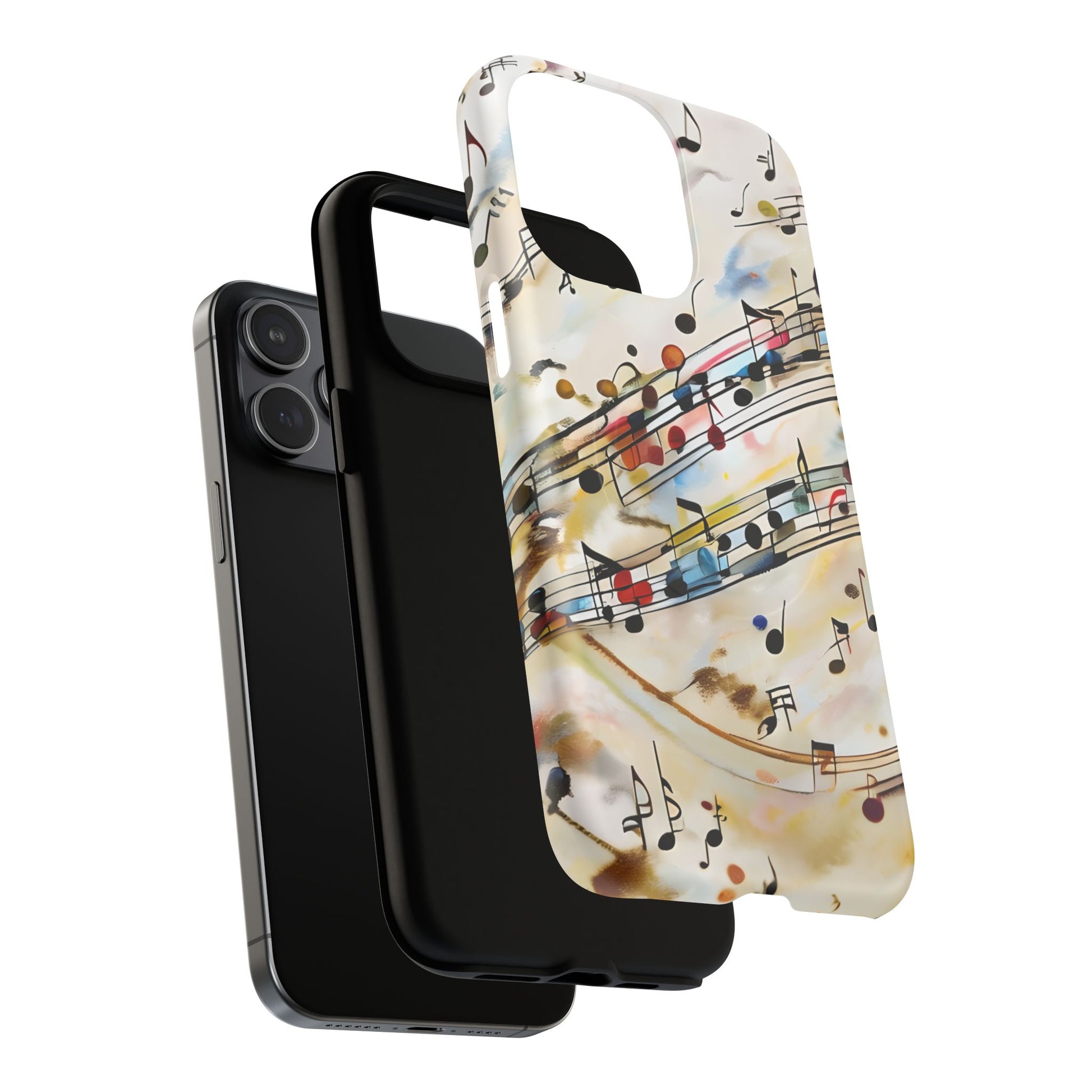 Melodic Flow Abstract Music Notes iPhone 15 Pro Max MagSafe Case