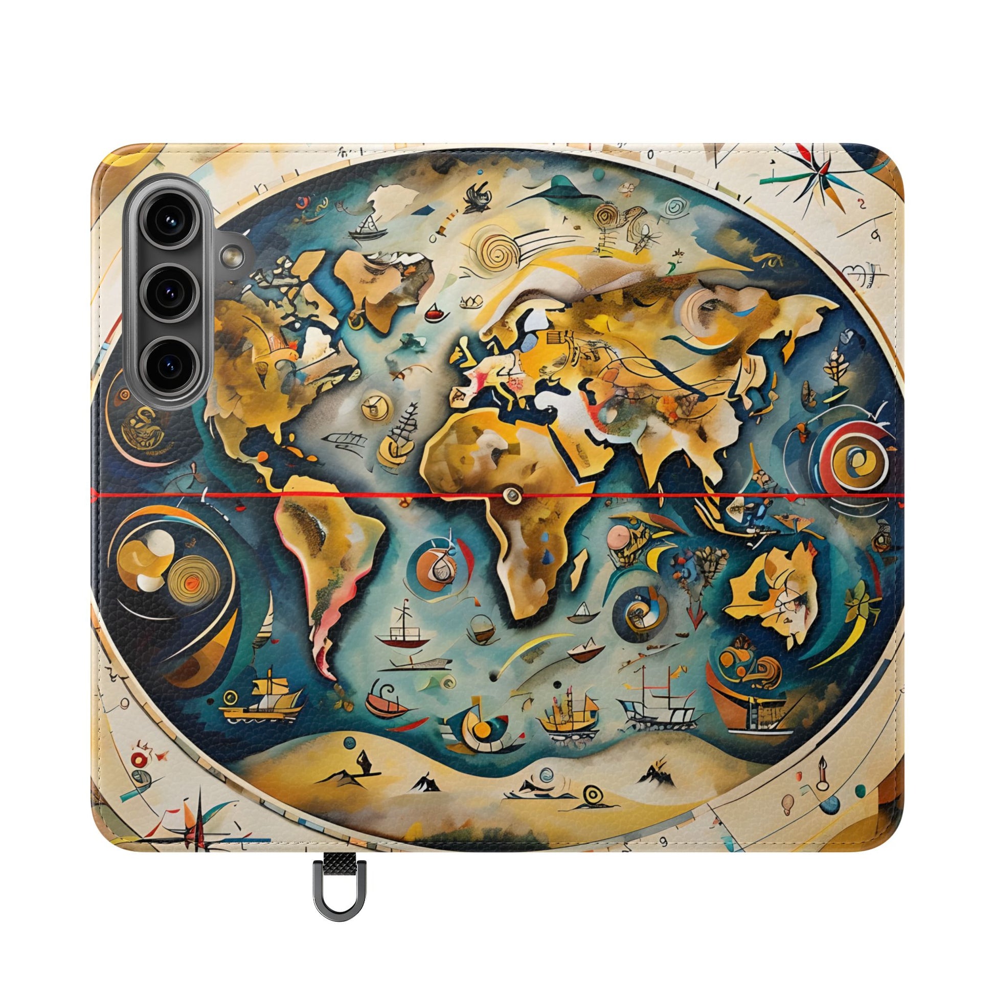 Celestial Map - Vintage-Inspired Phone Wallet Case for Samsung Galaxy S24