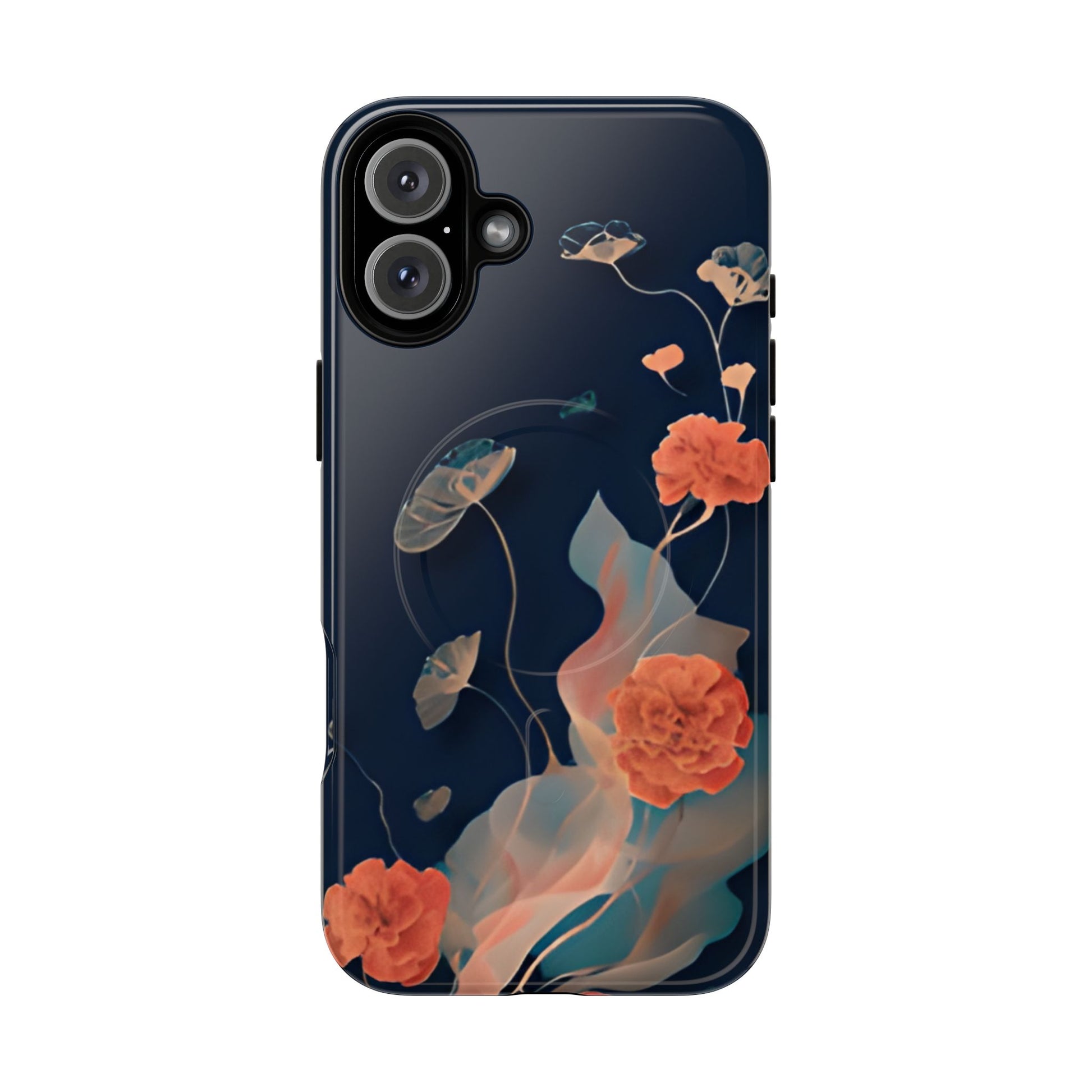 Lotus Reverie - Elegant Artistic Floral iPhone 16 Plus MagSafe Phone Case - Painterly Lotus Blossom Design