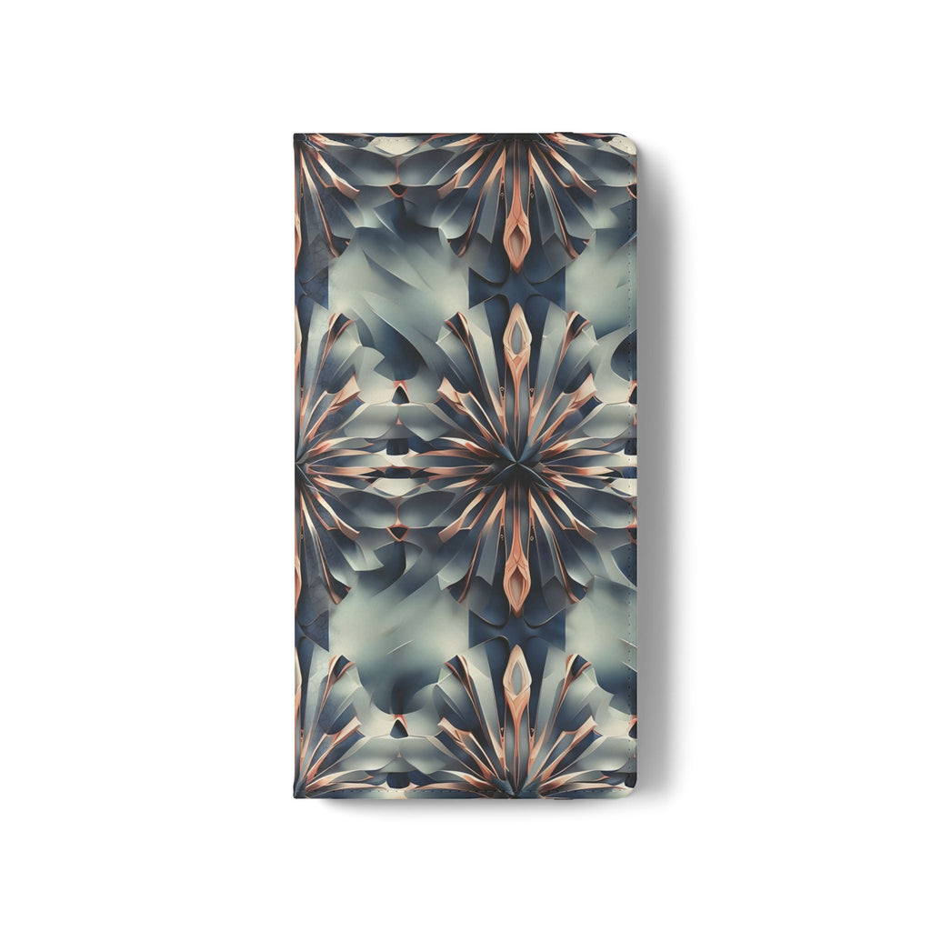 Obsidian Kaleidoscope Samsung Galaxy S21 Ultra Wallet Case - Elegant Abstract Flip Cover with Card Slots