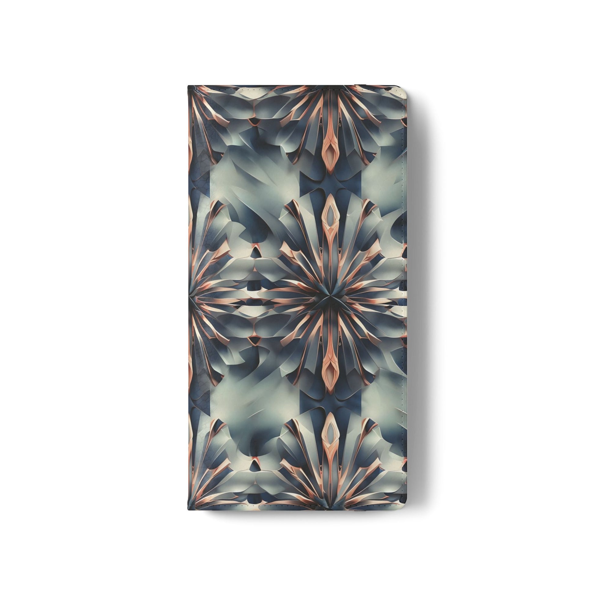 Obsidian Kaleidoscope Samsung Galaxy S21 Ultra Wallet Case - Elegant Abstract Flip Cover with Card Slots