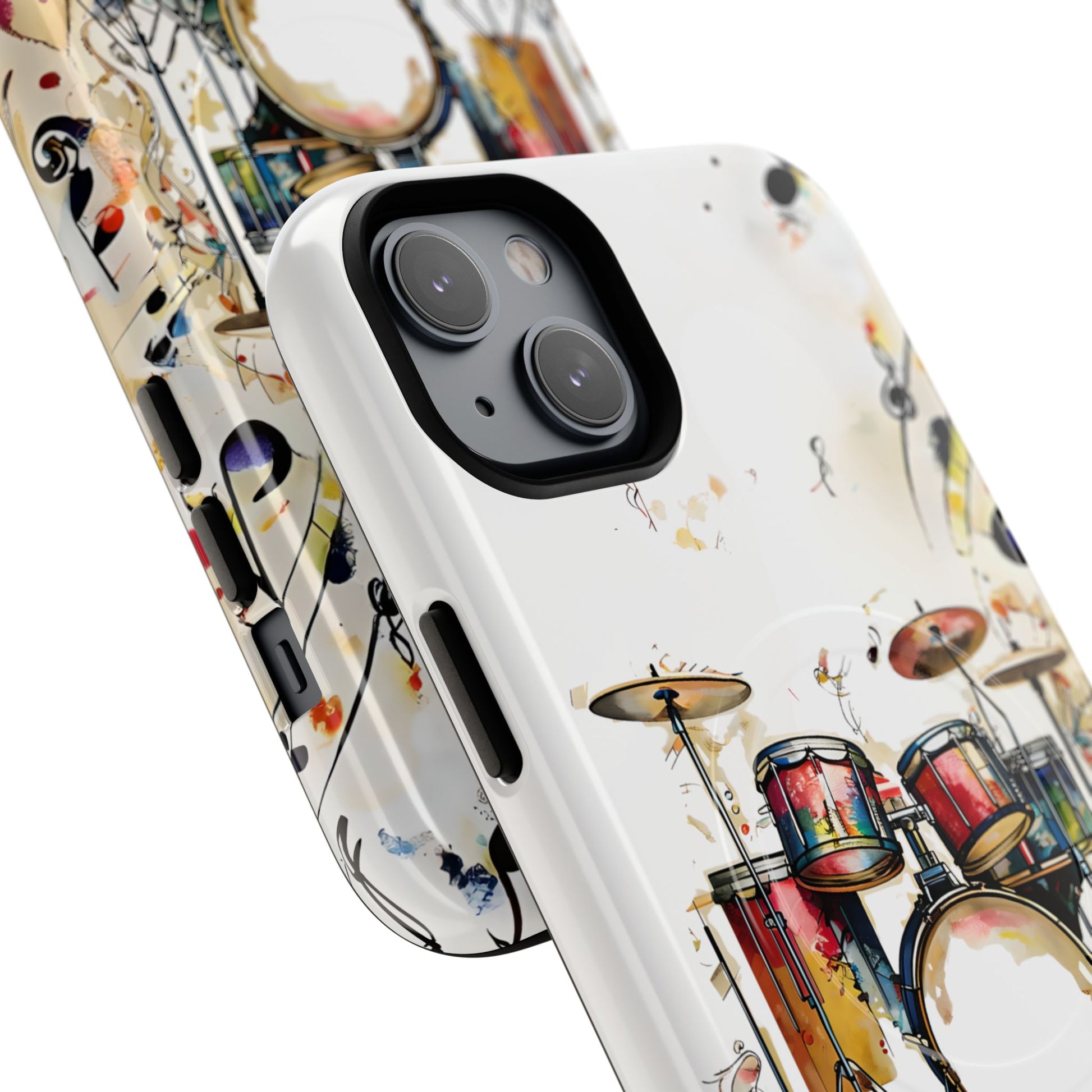 Beatline Abstract Drums & Music Notes iPhone 14 Plus MagSafe Case