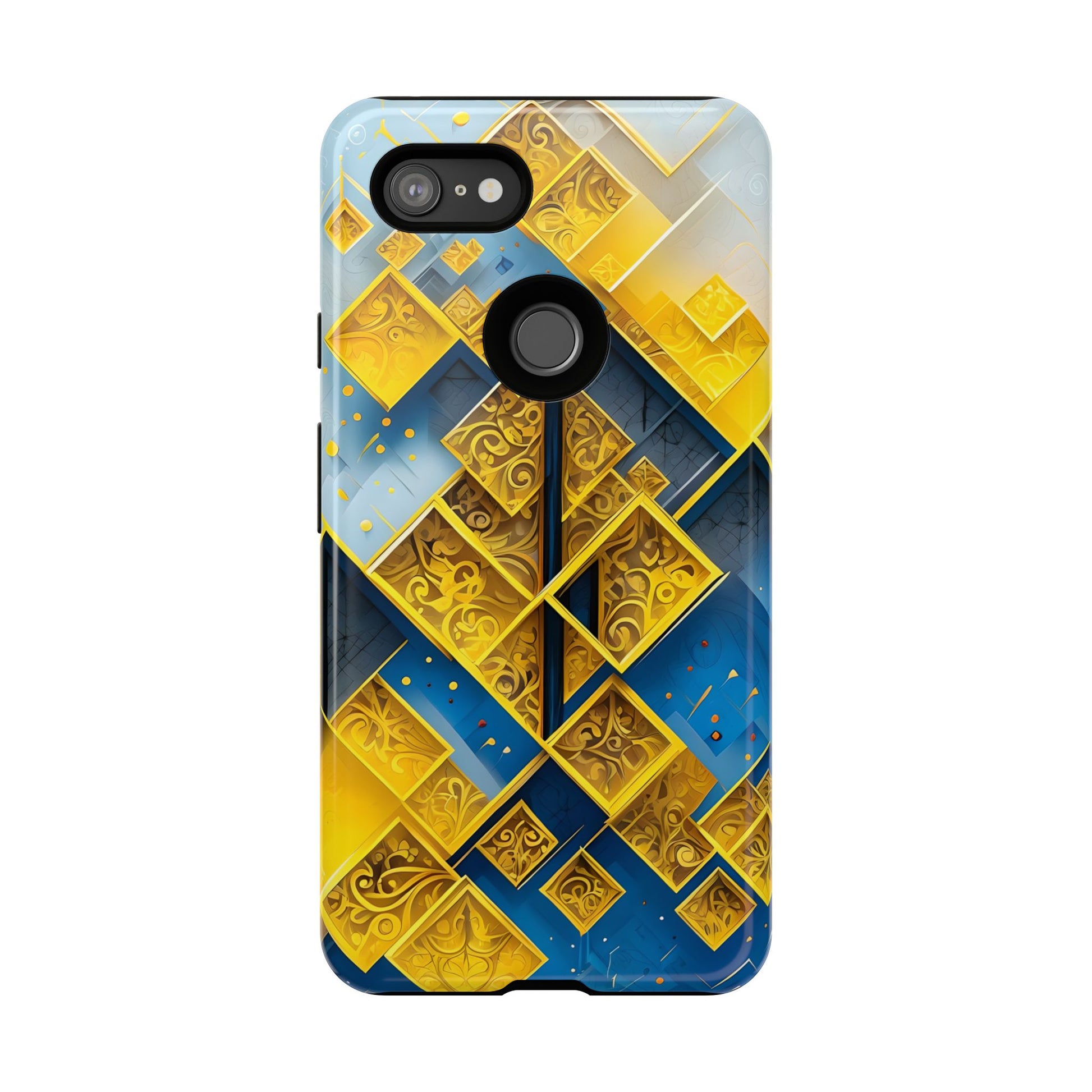 Golden Ascent Luxe Geometric Google Pixel 3XL Tough Case - Elegant Abstract Gold Design