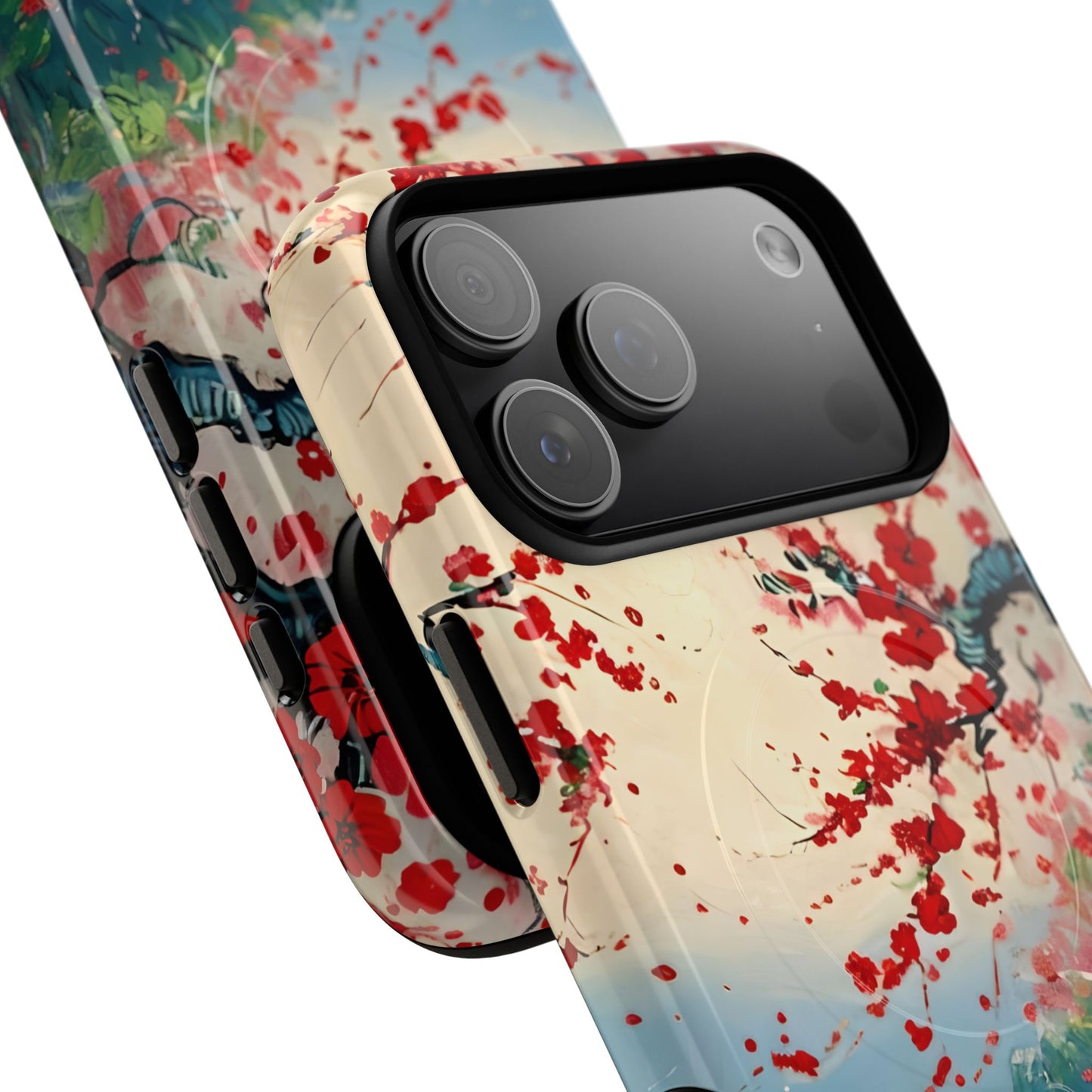 Crimson Blossom Lake iPhone MagSafe Case