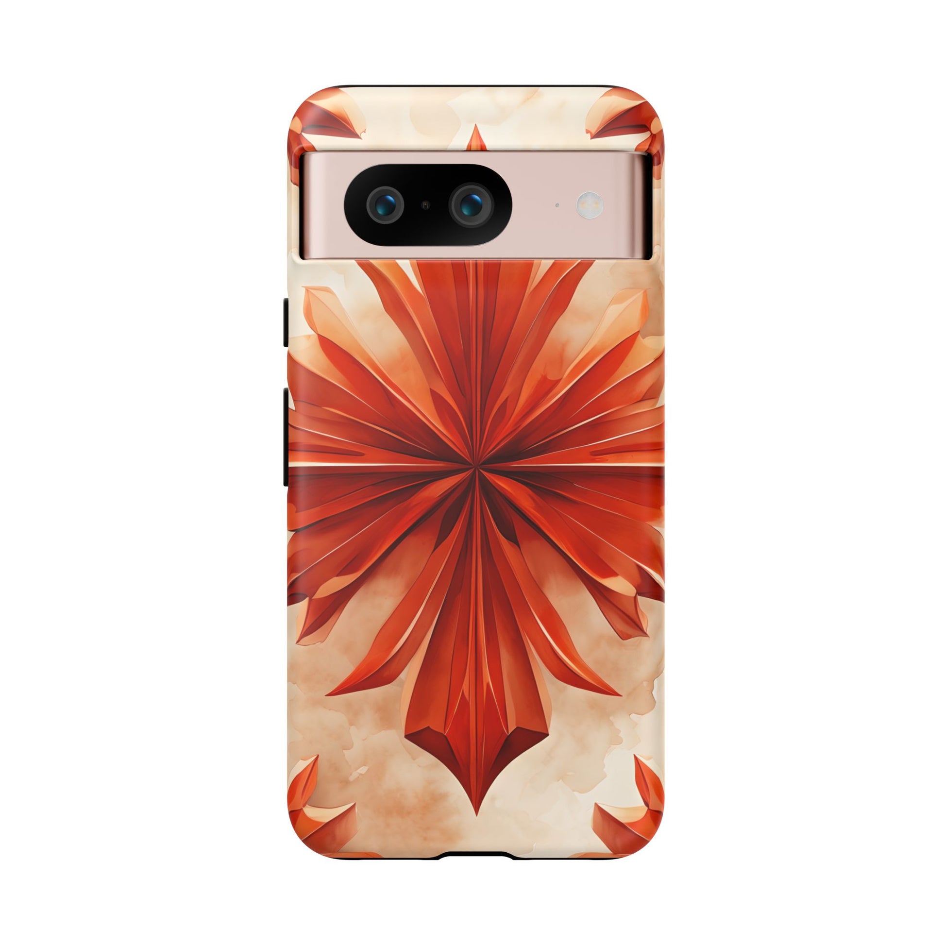 Sunset Fleur Google Pixel 8 - Kaleidoscope Collection of MagSafe Compatible - Vibrant Sunset Flower Design