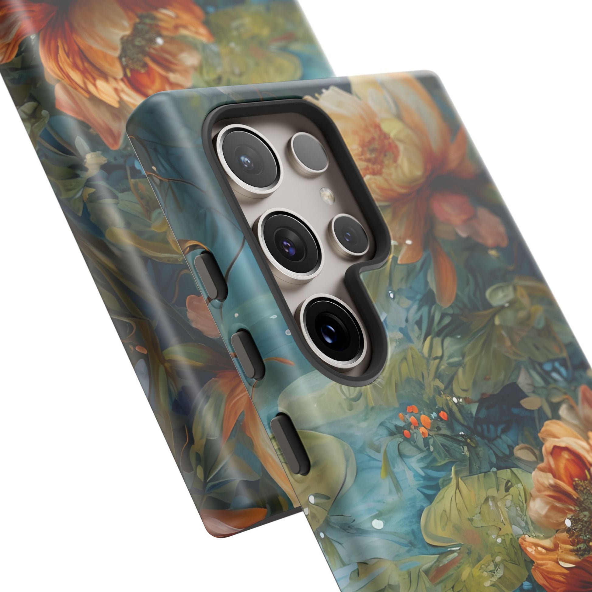 Waterlily Nocturne Samsung Galaxy S24 Ultra Case - Artistic Mountain Lake Design, Nature-Inspired Protective Cover, Elegant Gift for Outdoor Lovers