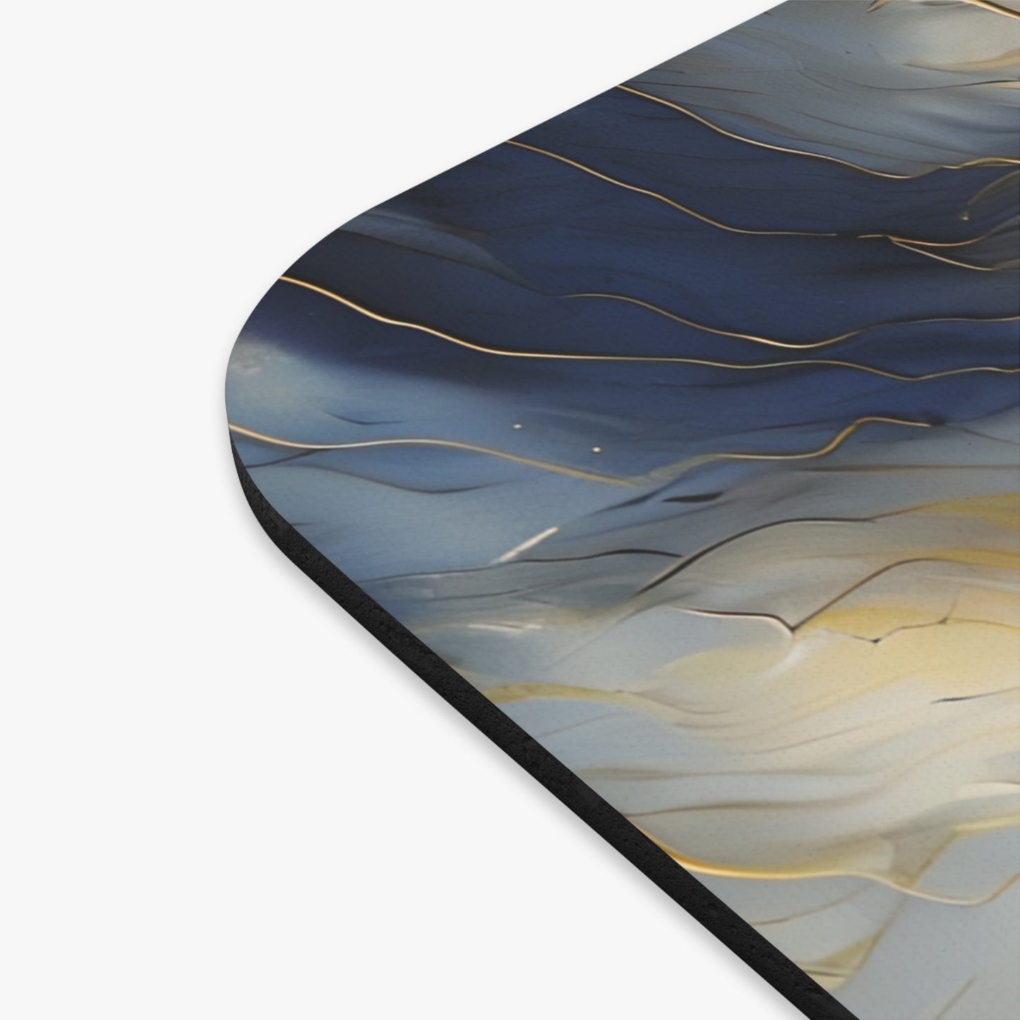 Close-up of Luminous Petal mouse pad showing printed mandala detail