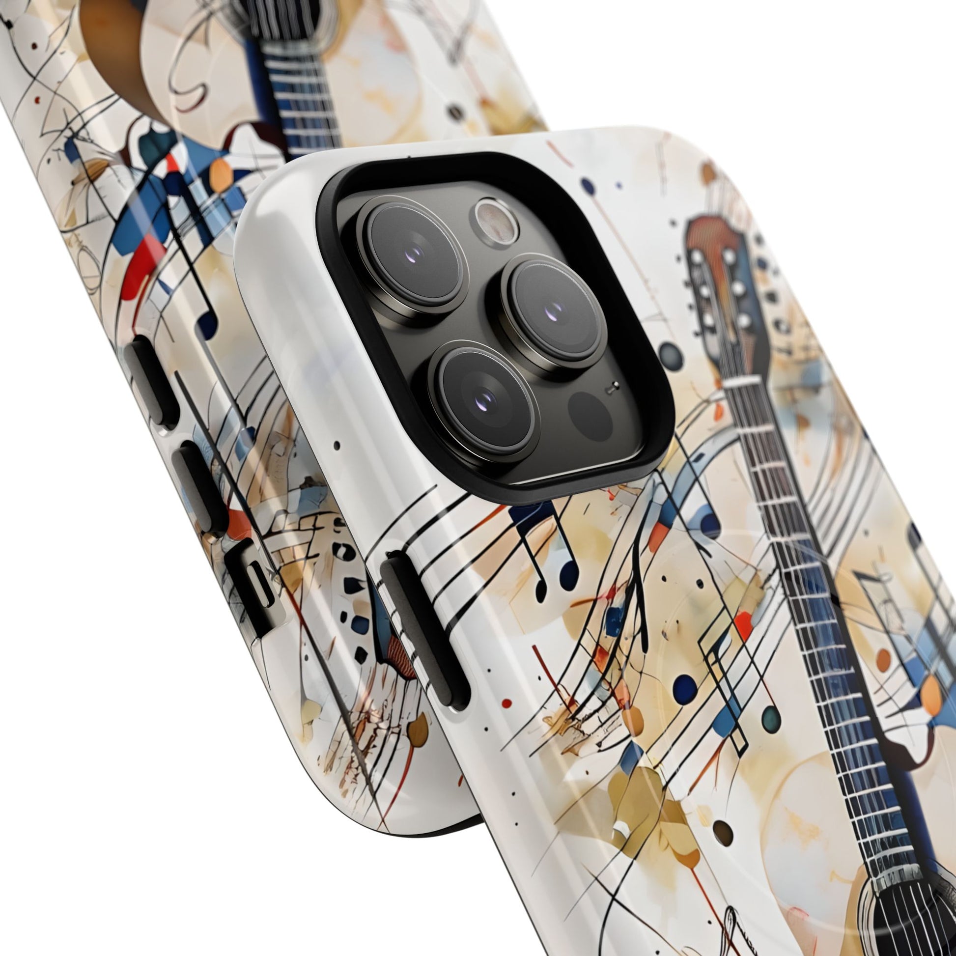 Strum and Flow Acoustic Guitar Art iPhone 14 Pro Max MagSafe Case