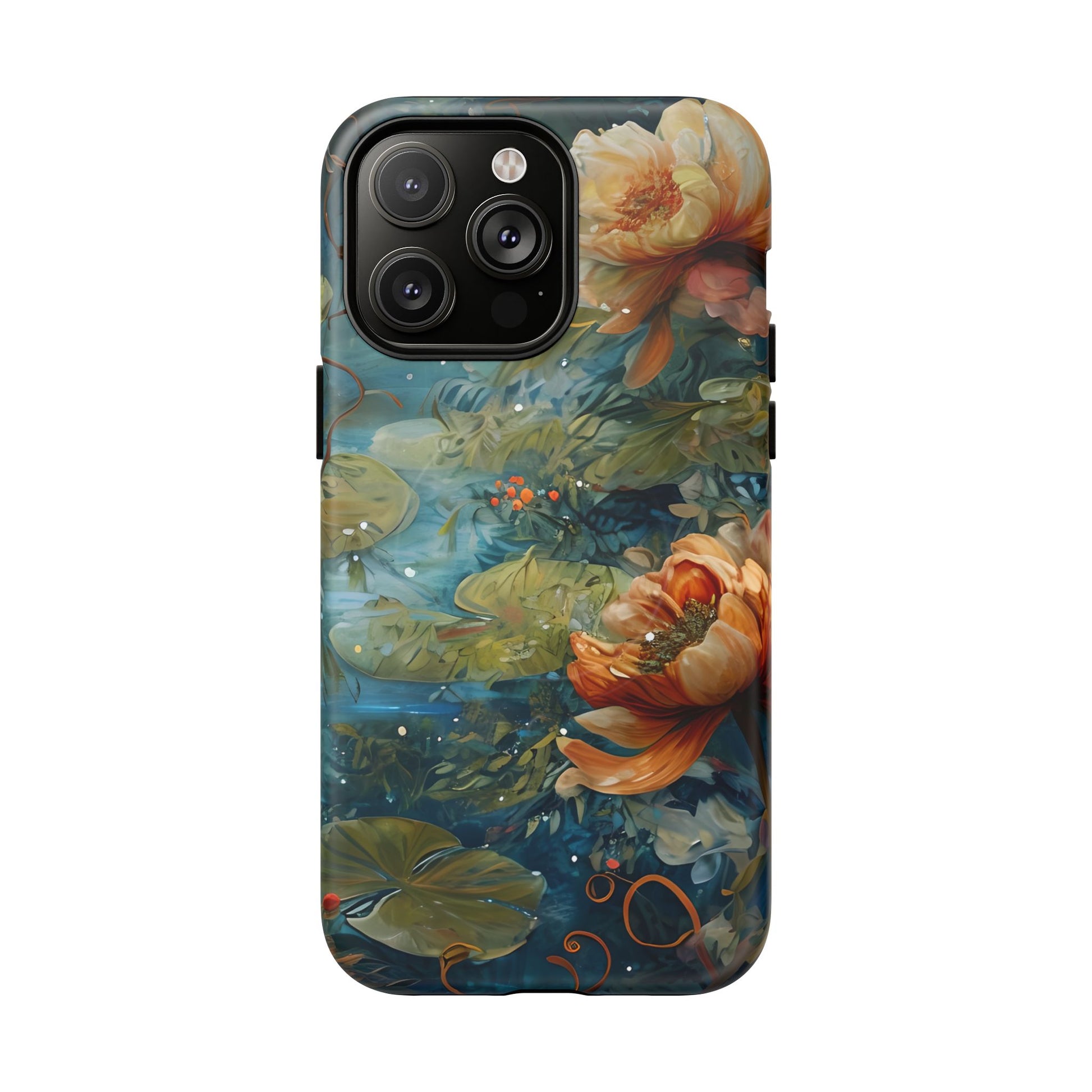 Waterlily Nocturne iPhone 14 Pro Max Case - Artistic Tough Cover - MagSafe Compatible - Premium Drop Protection