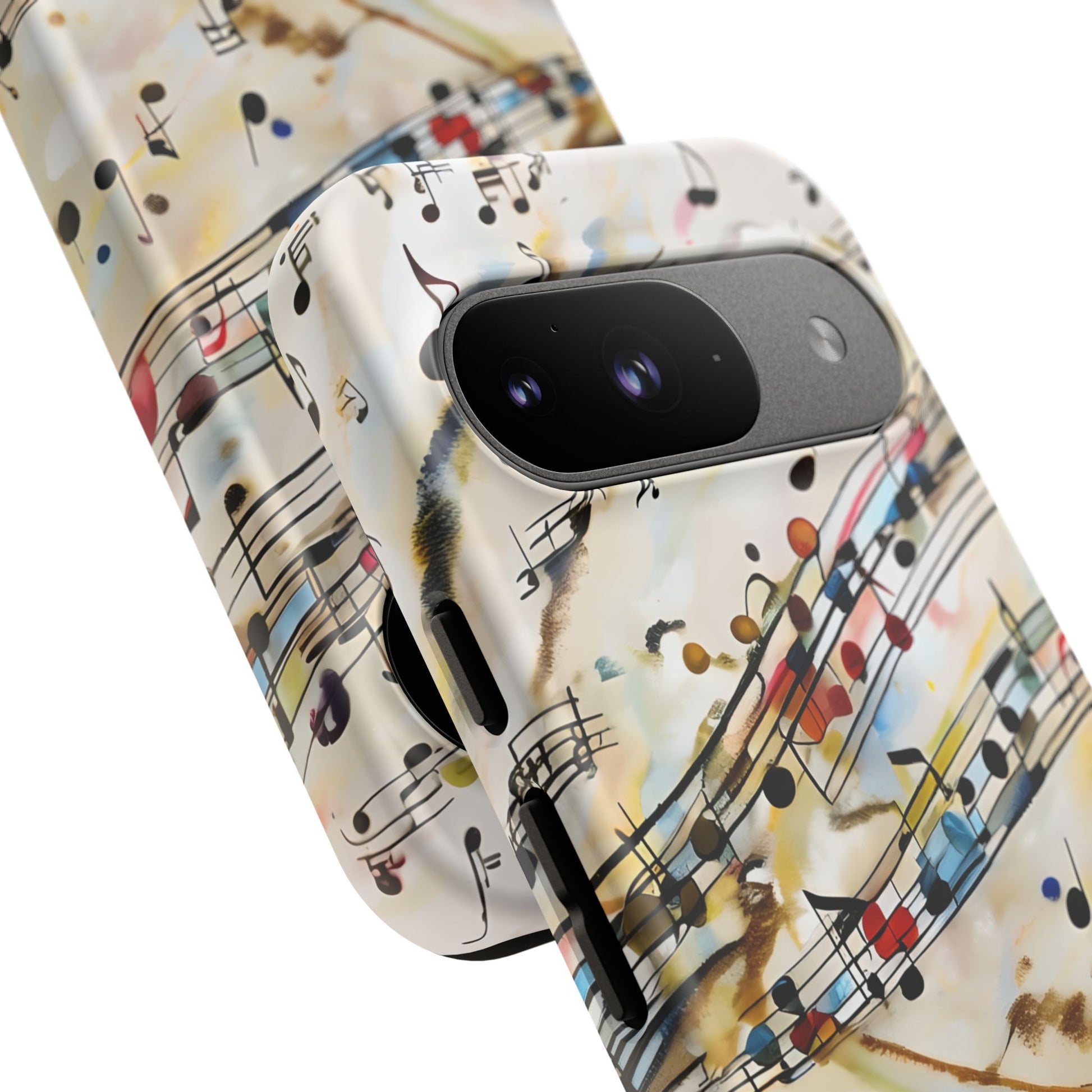 Melodic Flow Abstract Music Notes Tough Case for Google Pixel 9 - Shockproof Phone Cover