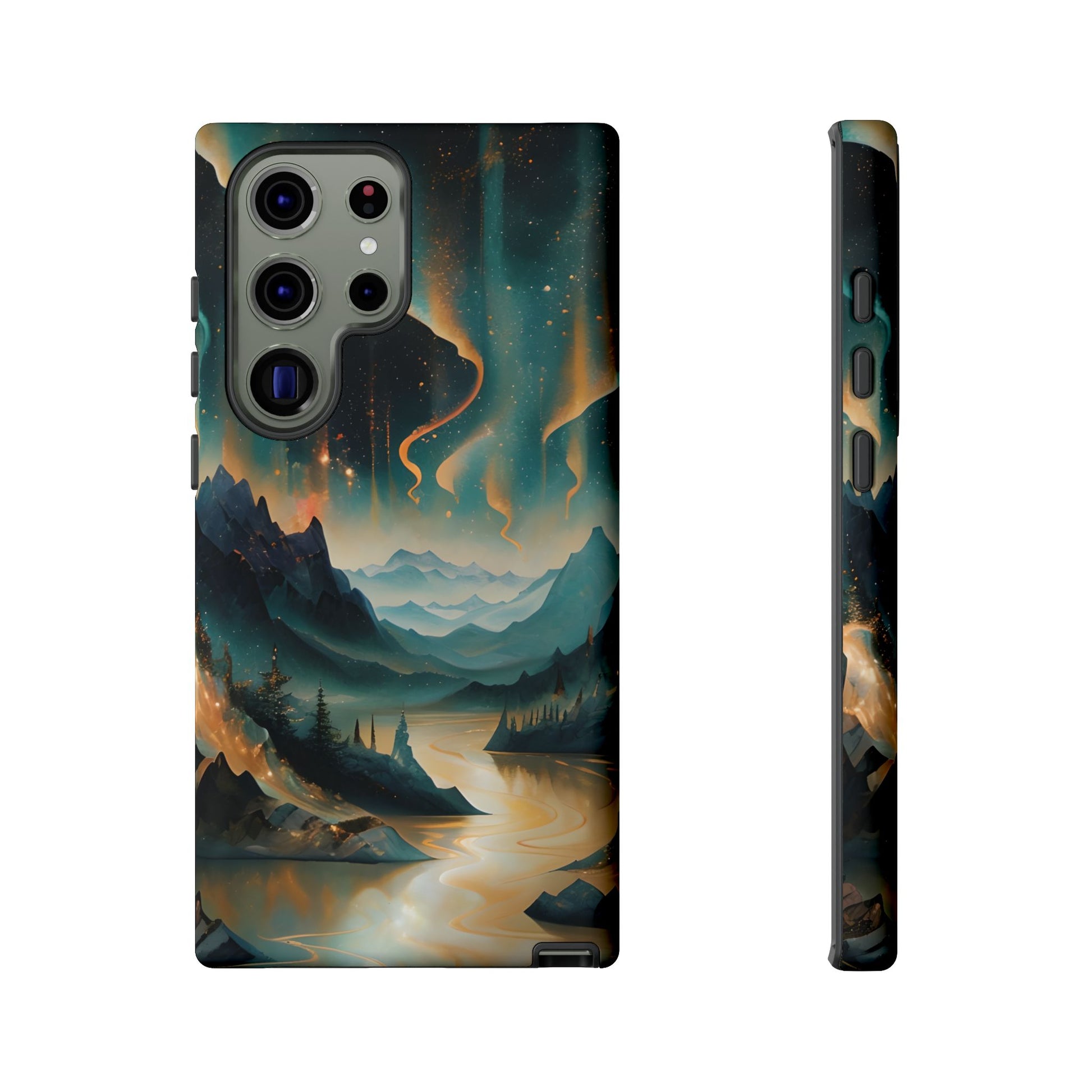 Aurora Dreamscape Samsung Galaxy S23 Ultra Tough Case - Artistic Northern Lights Cover - Premium Abstract Design
