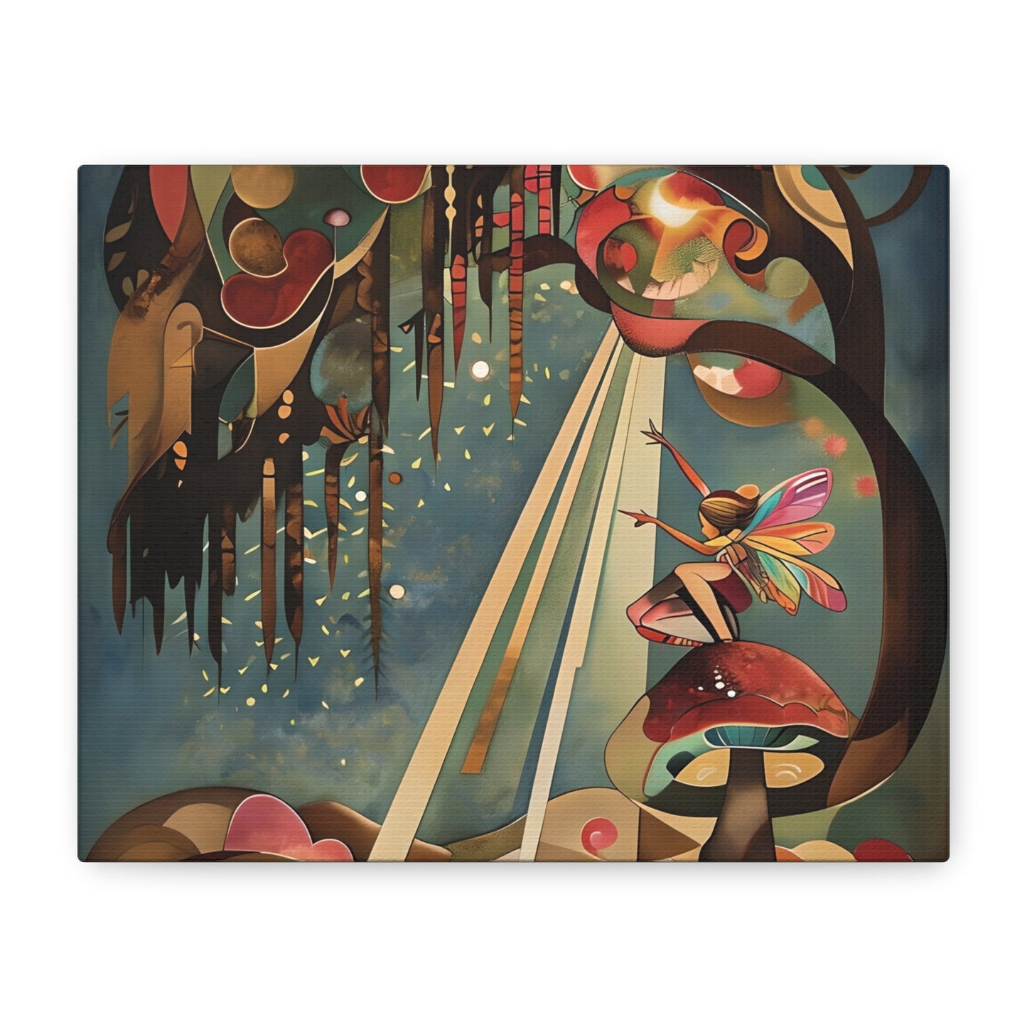 Enchanted Orchard - Whimsical Horizontal Wall Art with Garden-Inspired Details