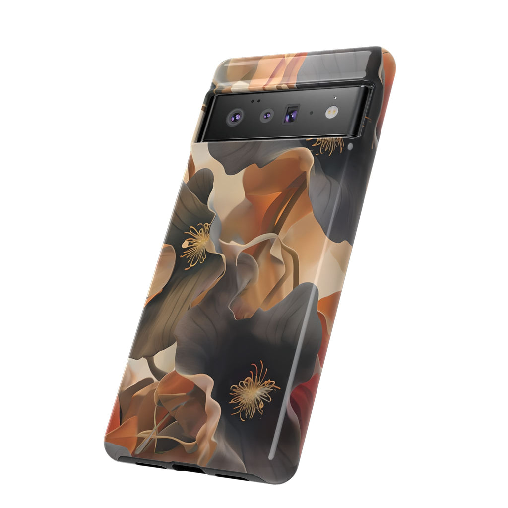 Autumn Ember - Moody Floral Art Google Pixel 6 Pro Tough Phone Case - Warm Earthy Botanical Design