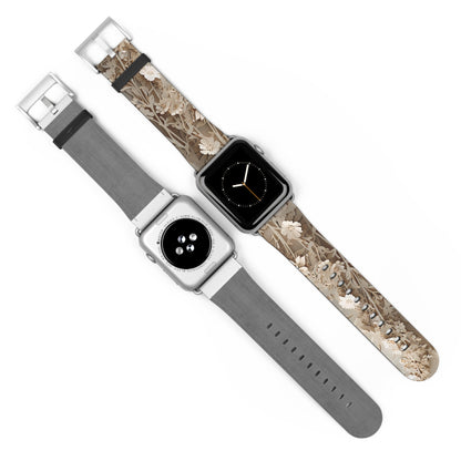 Moonlit Garden Apple Watch Band - Premium Custom Strap for Series 1-9, SE & Ultra - Artistic Vegan Leather