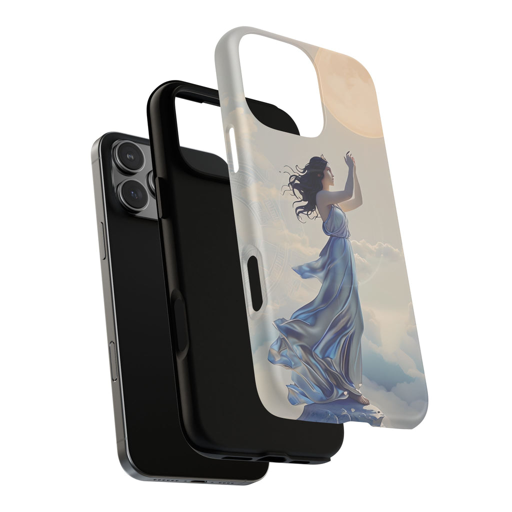 Moonlit Ascend - Ethereal Celestial Art iPhone 16 Pro Max MagSafe Phone Case -Dreamy Night Sky & Floating Woman Design