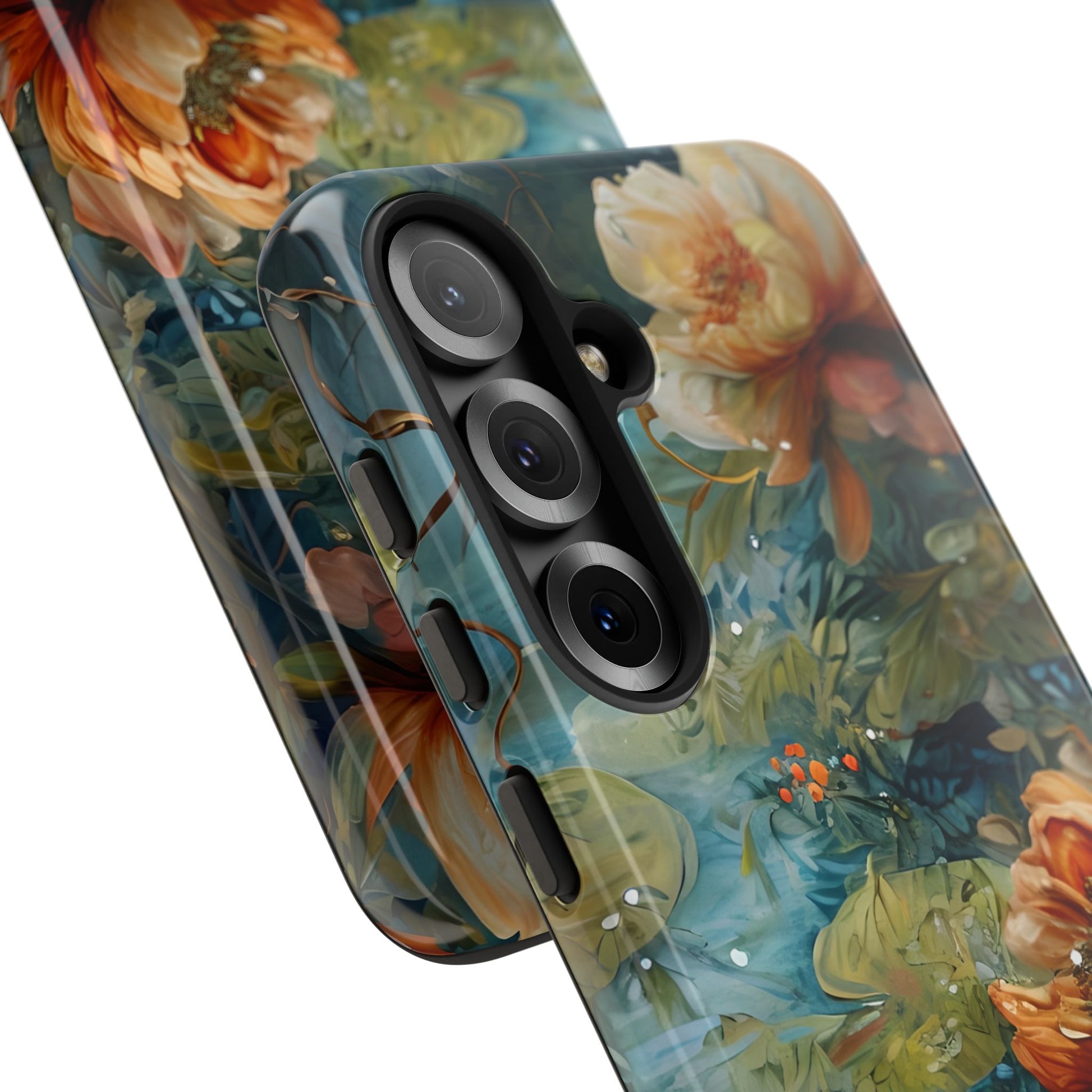 Waterlily Nocturne Samsung Galaxy S25 Case - Artistic Mountain Lake Design, Nature-Inspired Protective Cover, Elegant Gift for Outdoor Lovers