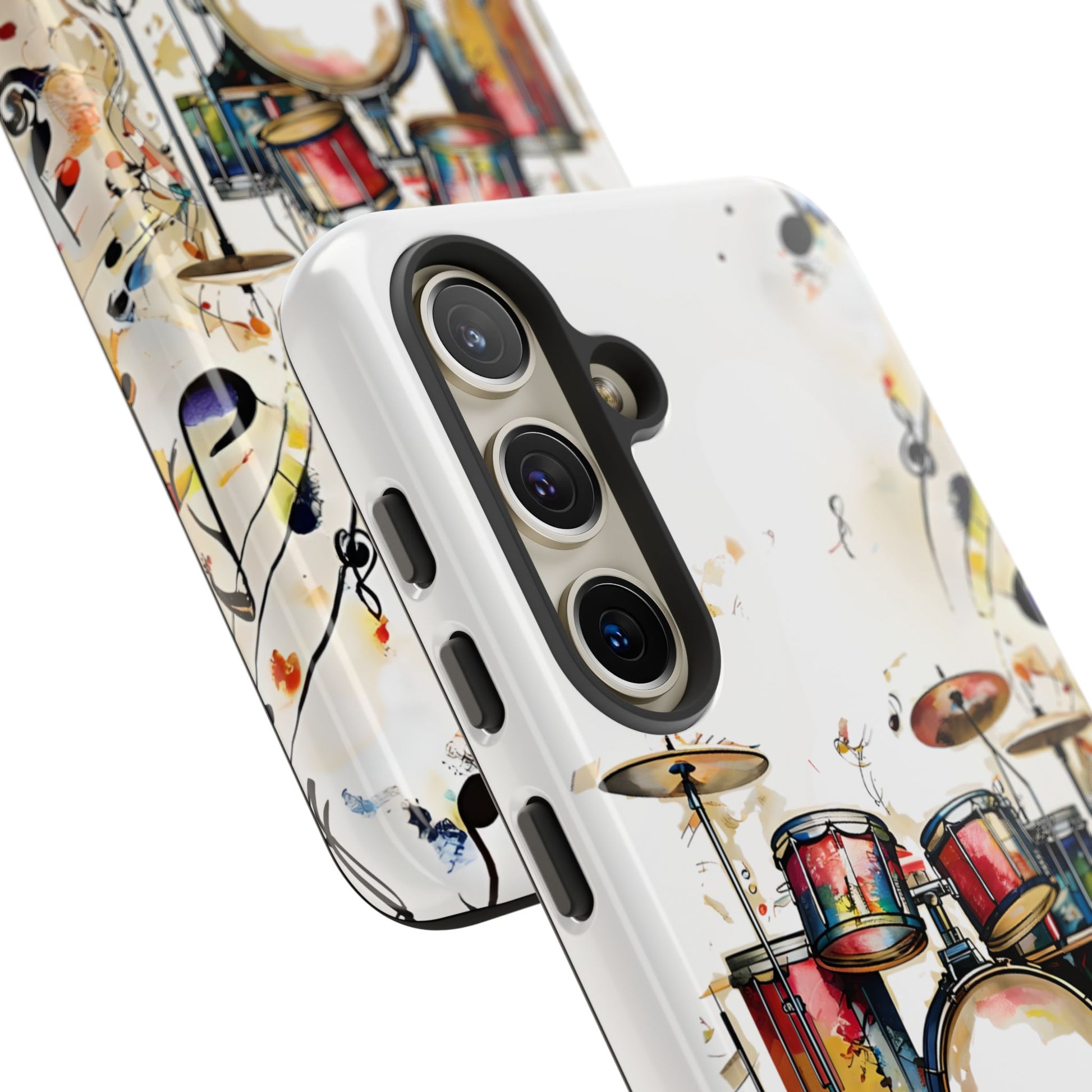 Beatline Abstract Drums and Music Notes Tough Case for Samsung Galaxy S24 - Shockproof Phone Cover