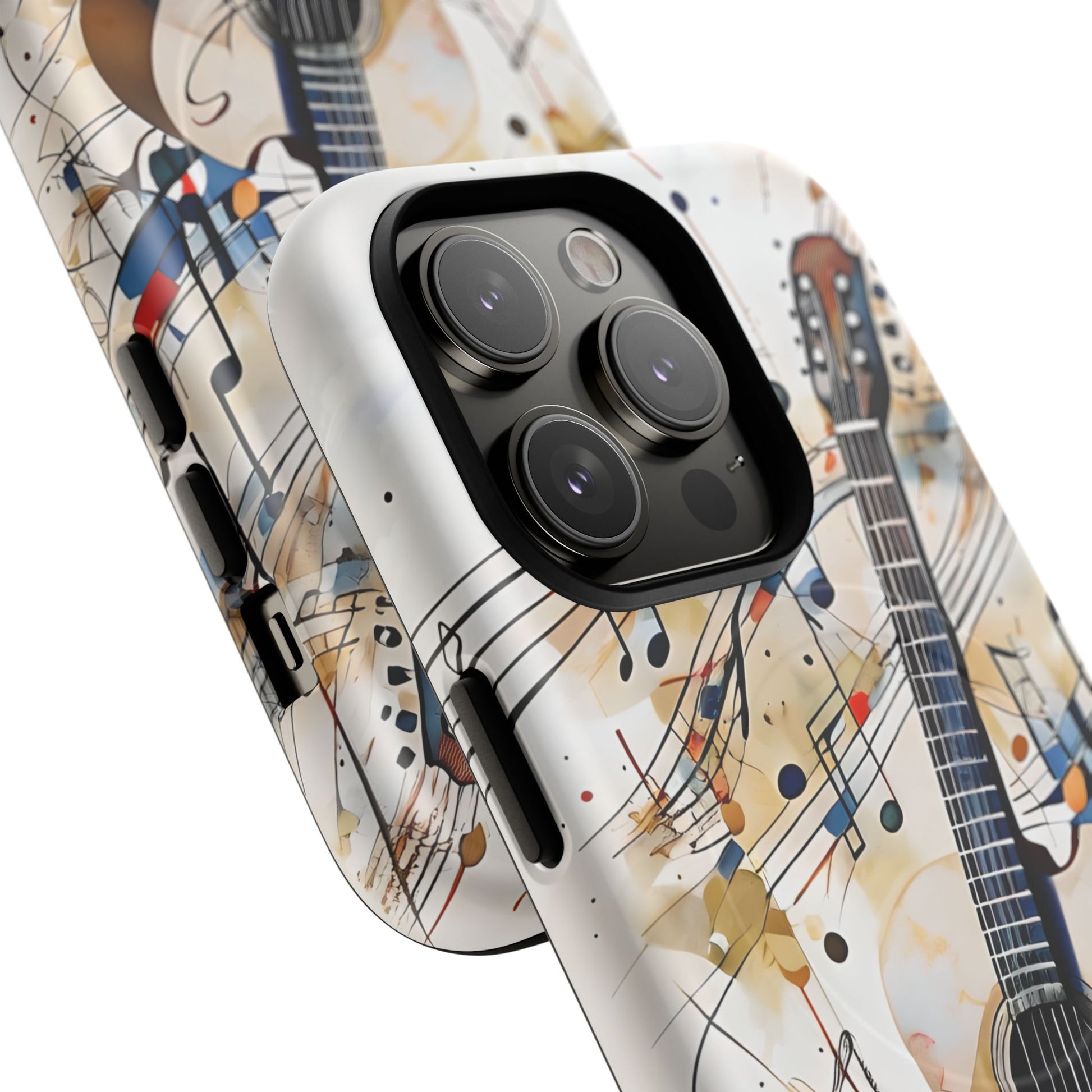 Strum and Flow Acoustic Guitar Art iPhone 14 Pro MagSafe Case