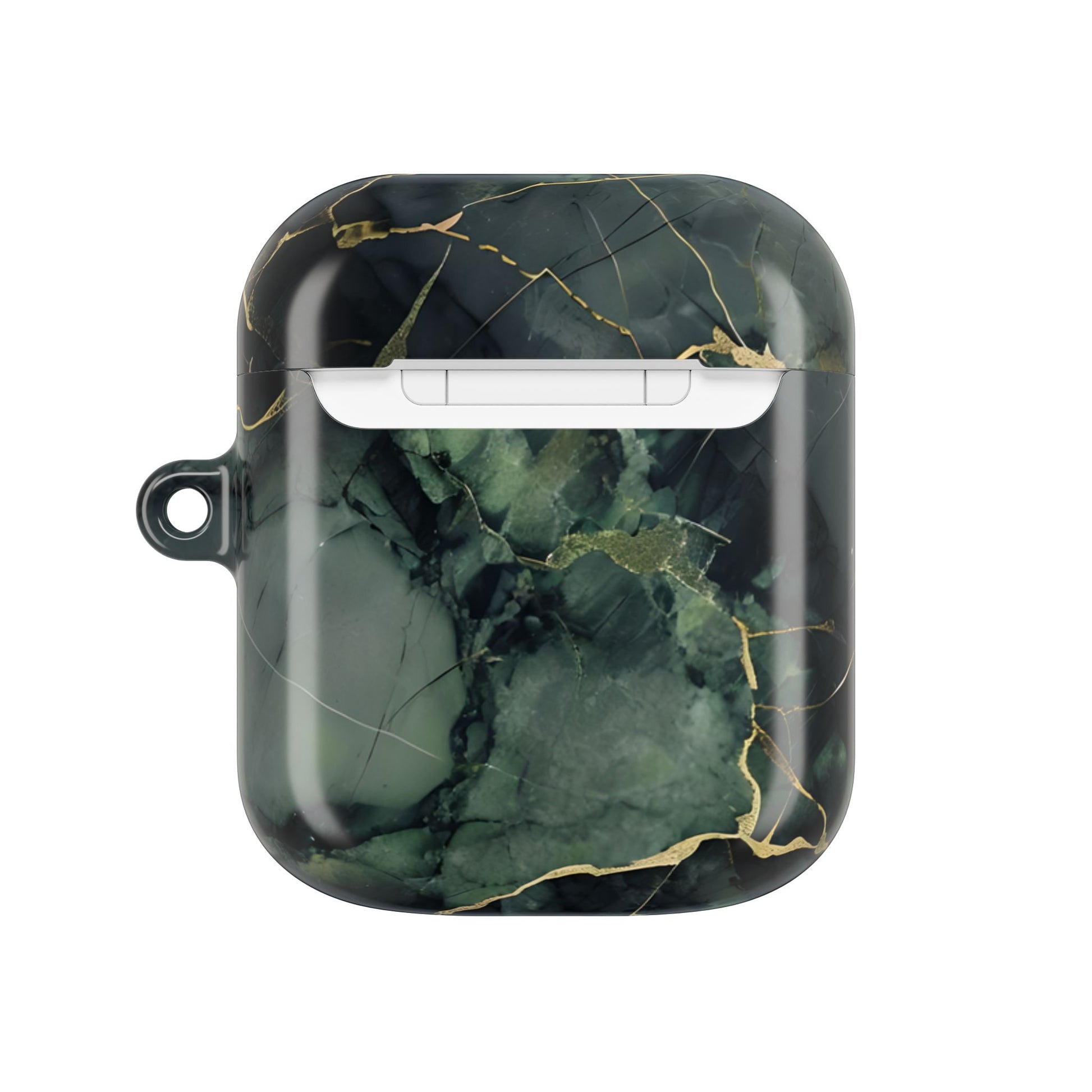 Verdant Vein AirPod Case - Green Marble Earbud Cover for Gen 1, 2, 3, Pro Gen 1 & 2