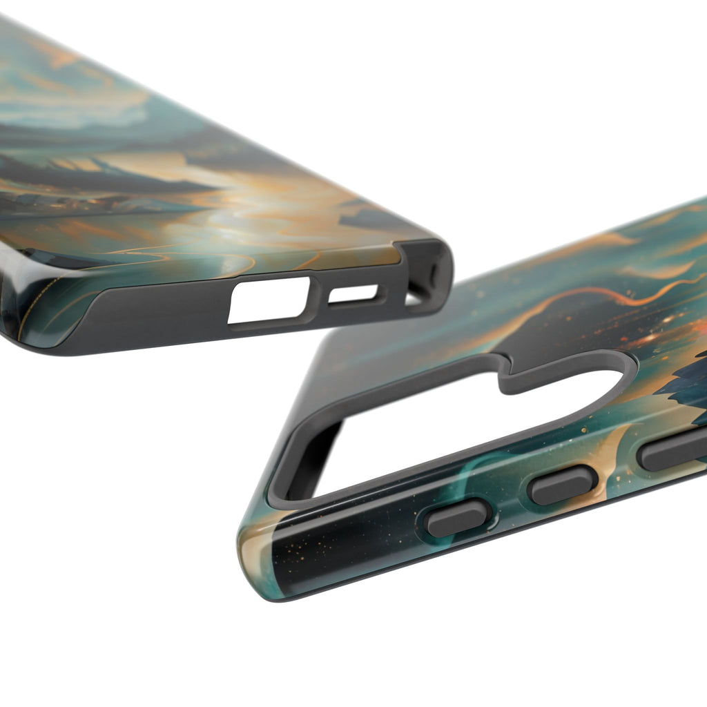 Aurora Dreamscape Samsung Galaxy S25 Ultra Tough Case - Artistic Northern Lights Cover - Premium Abstract Design