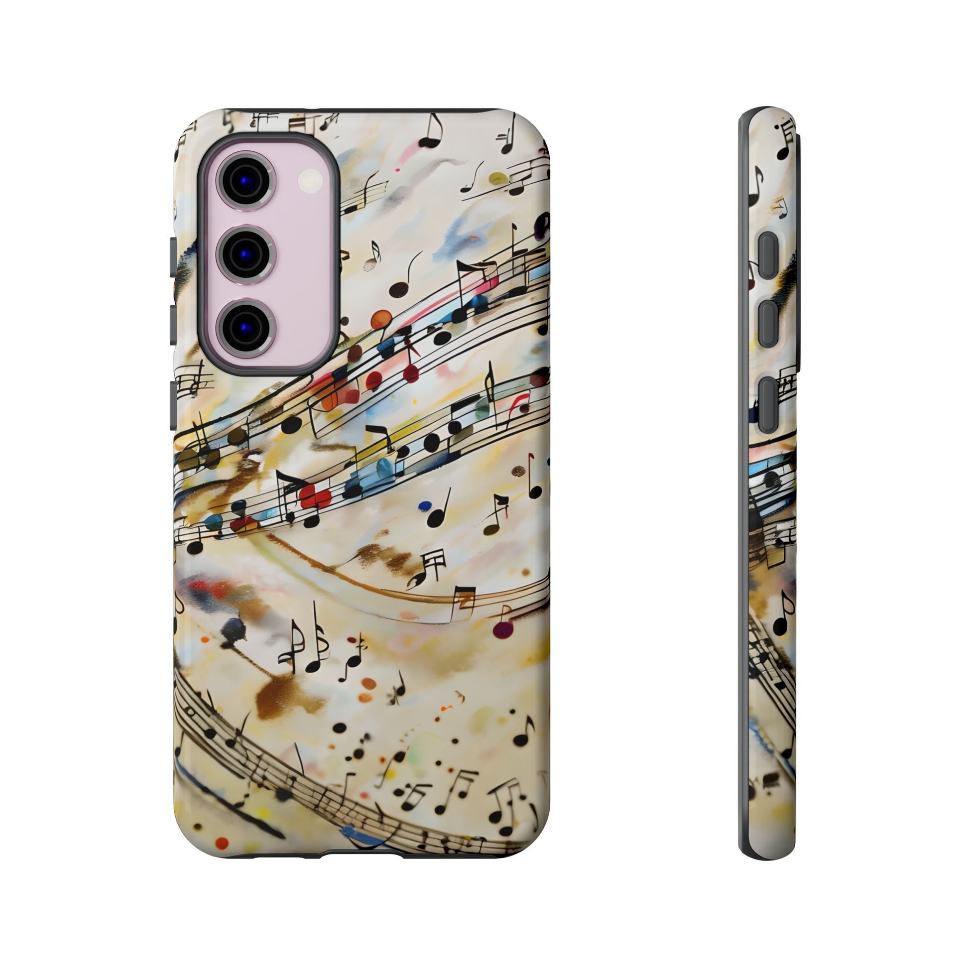 Melodic Flow Abstract Music Notes Tough Case for Samsung Galaxy S23 Plus- Premium Shockproof Designer Phone Cover