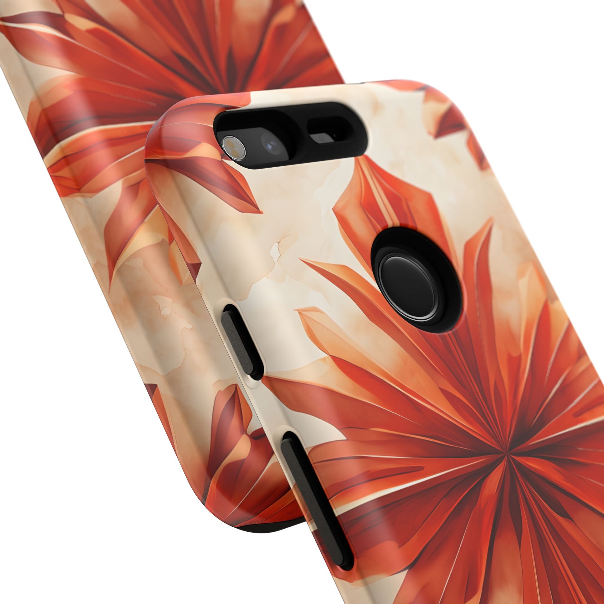 Sunset Fleur Google Pixel - Kaleidoscope Collection of MagSafe Compatible - Vibrant Sunset Flower Design